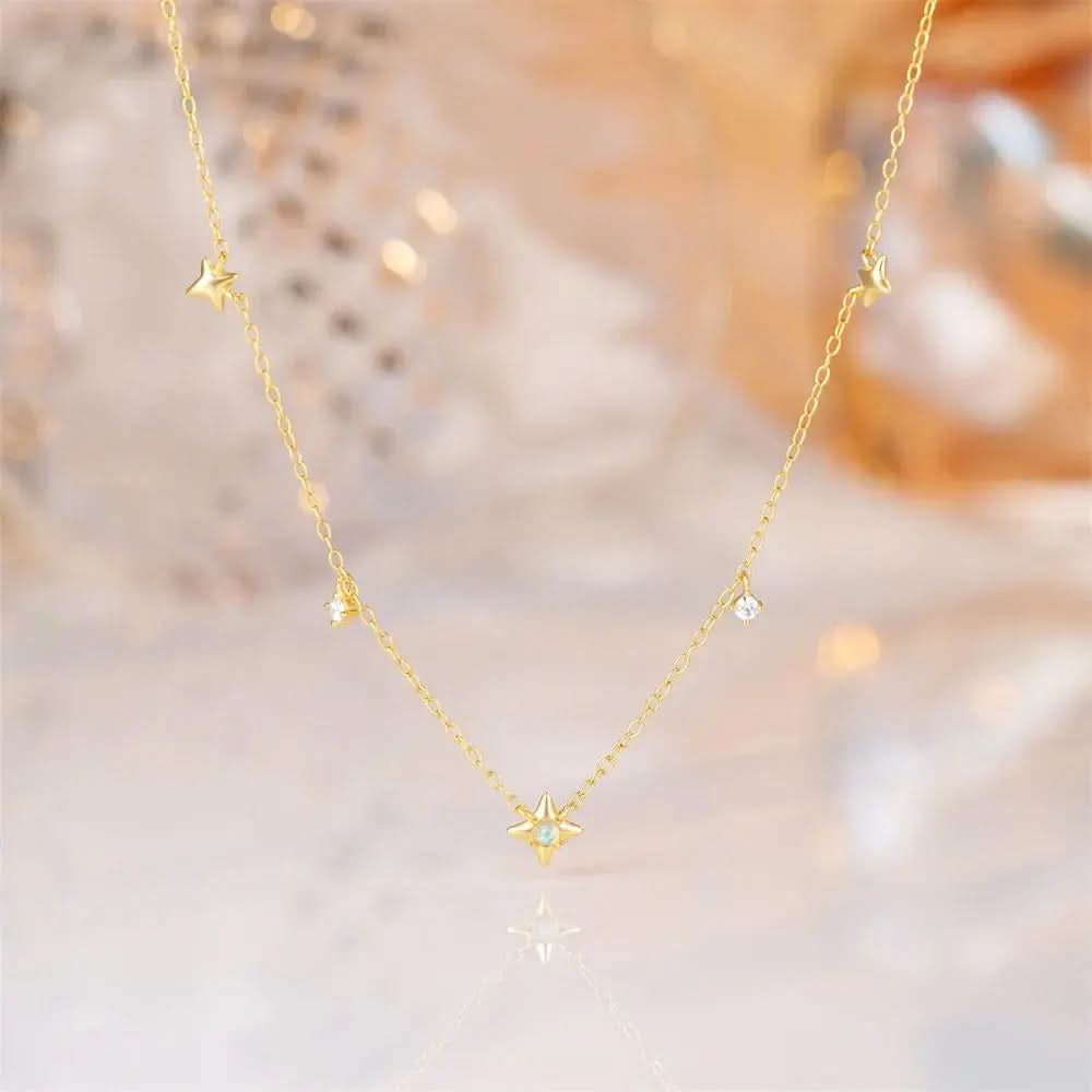 Dainty Necklace with Stars