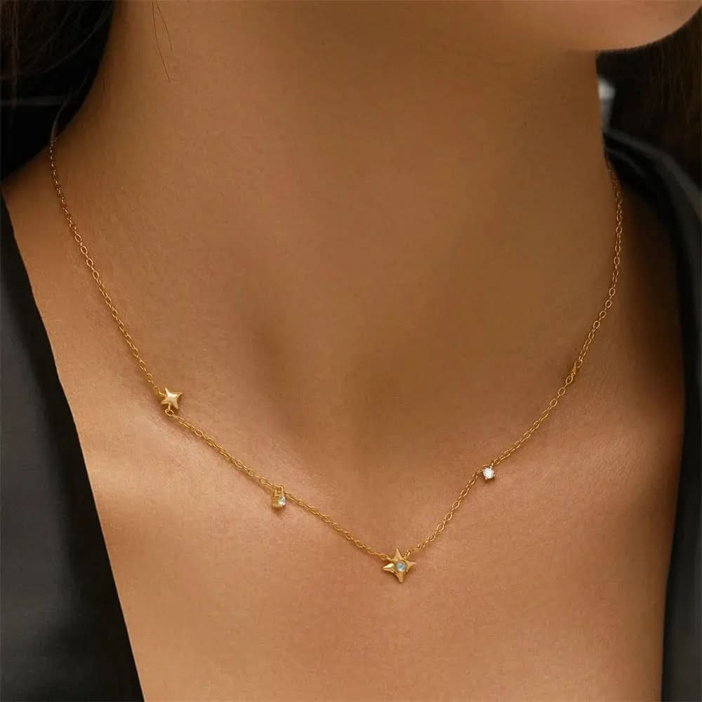 Dainty Necklace with Stars