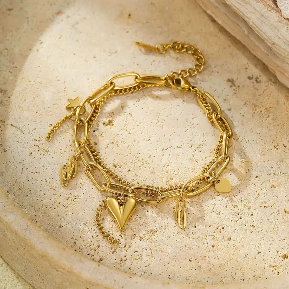 Heart Charms Bracelet