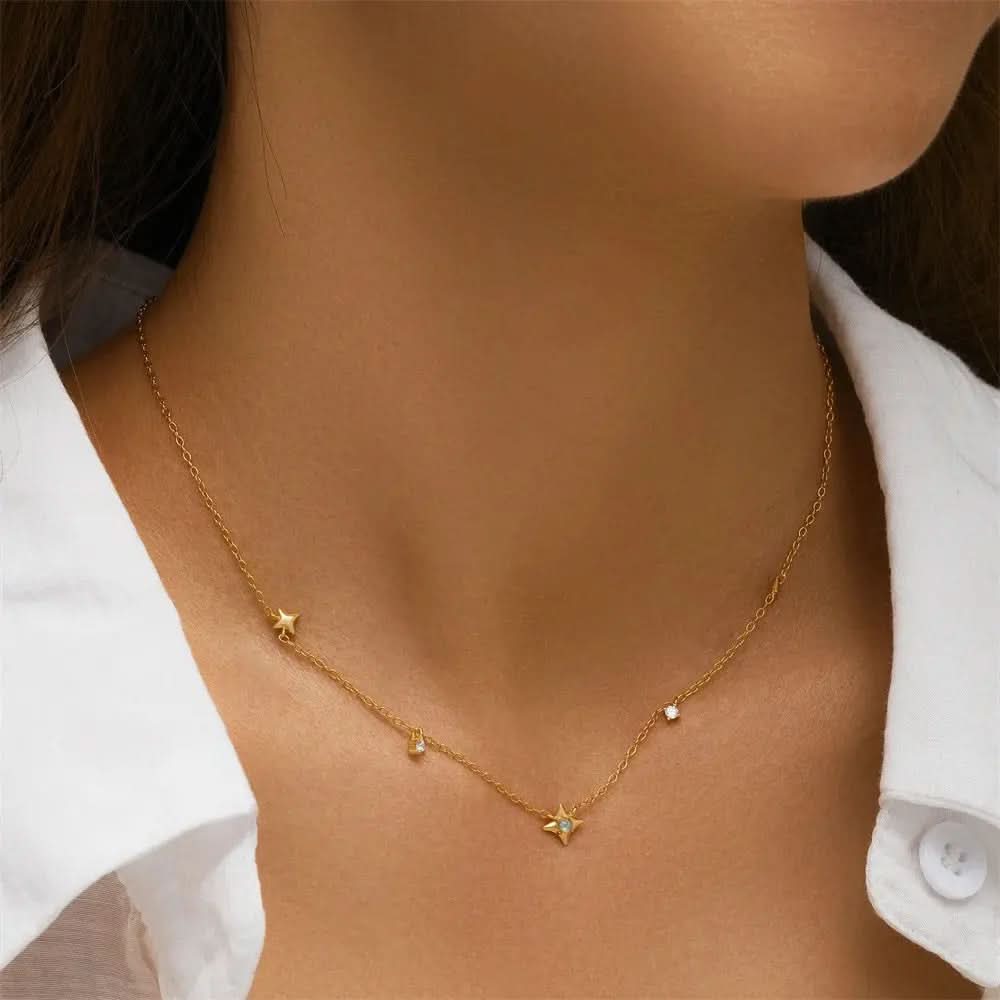 Dainty Necklace with Stars
