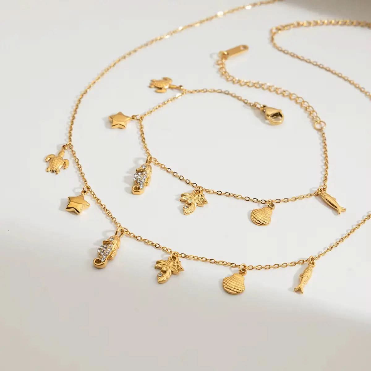 Dainty Summer Charms Necklace