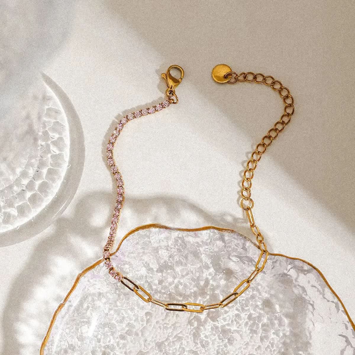 Pink Double Tennis Bracelet