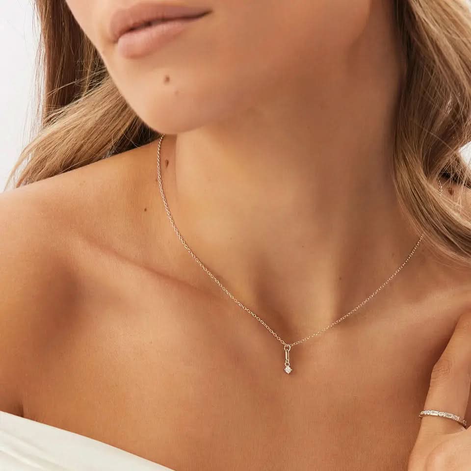 Dainty Diamante Necklace 925 Sterling Silver