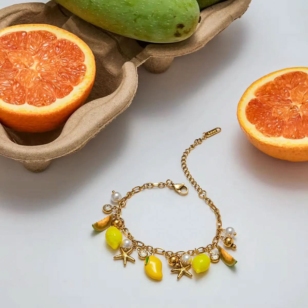 Lemon Charms Bracelet