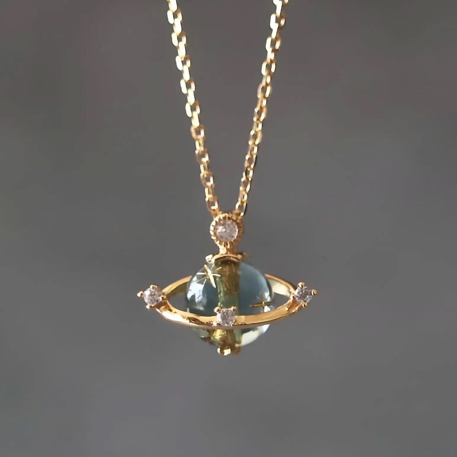 Saturn Planet Necklace