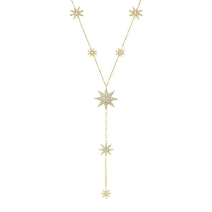 Festive Stars Y Shape Necklace