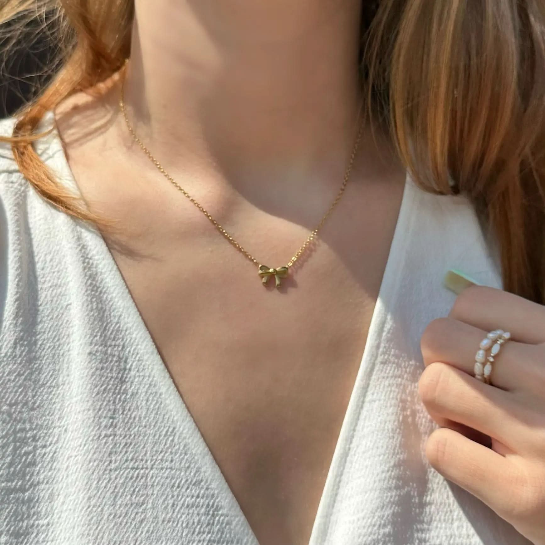Delicate Bow Tie Necklace