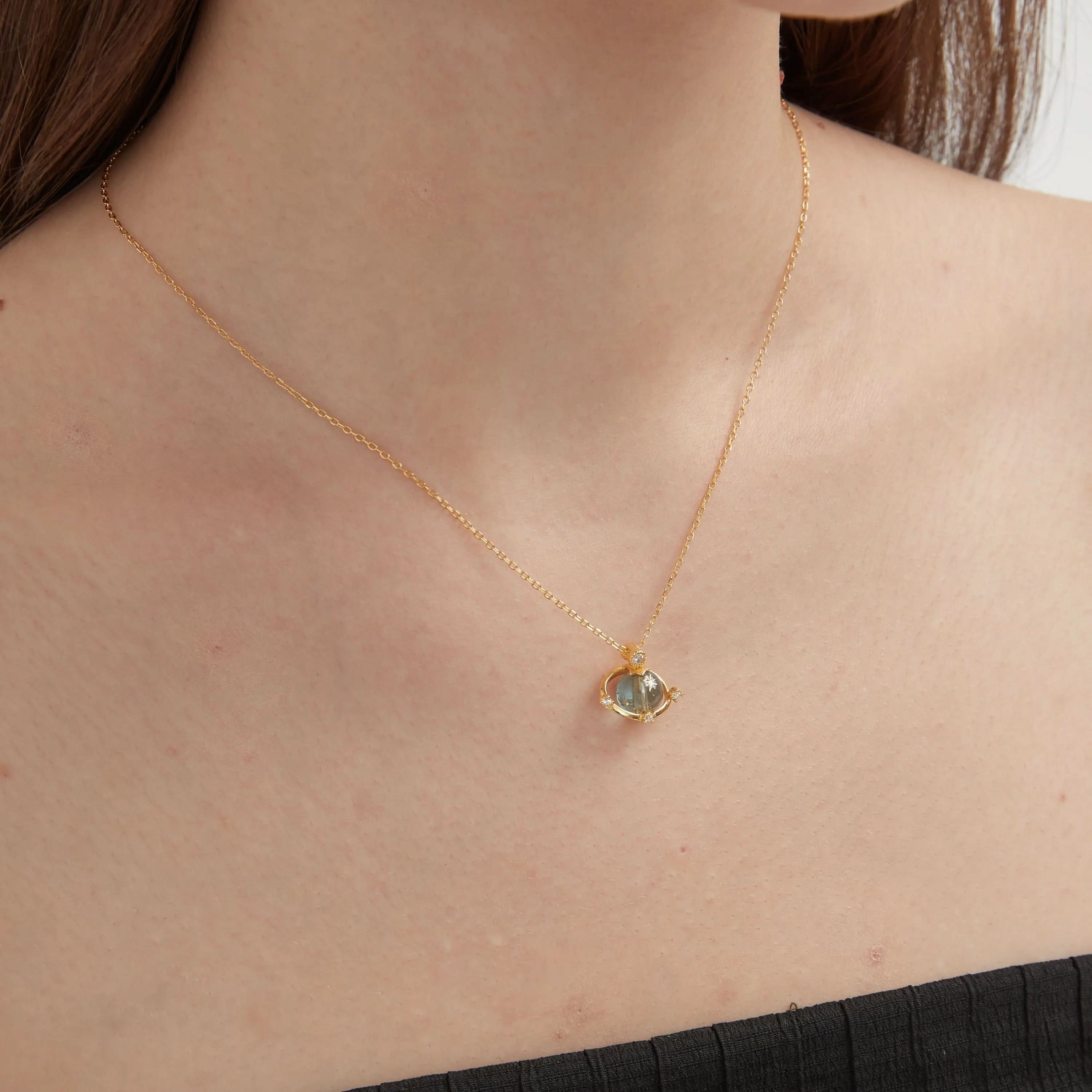 Saturn Planet Necklace