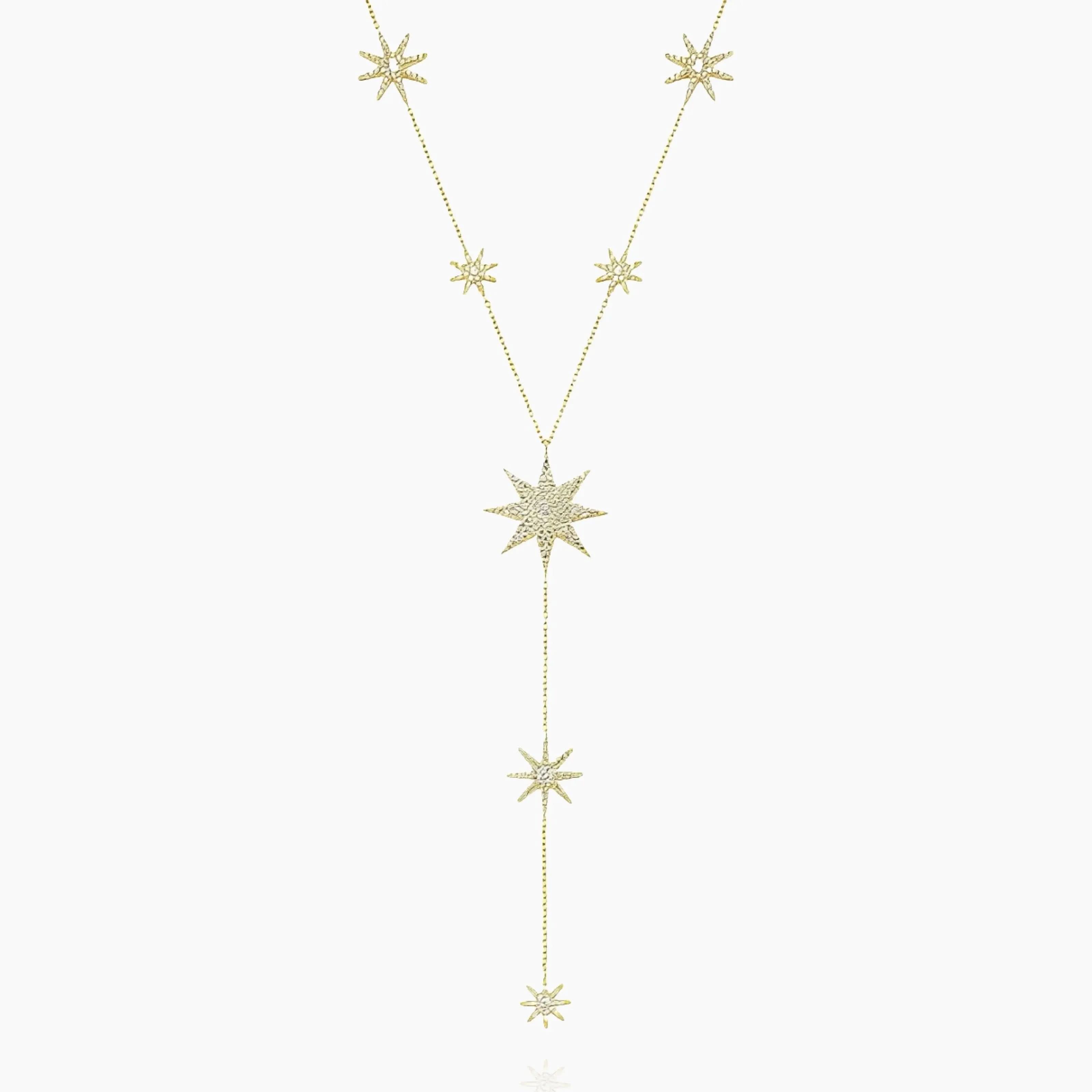 Festive Stars Y Shape Necklace