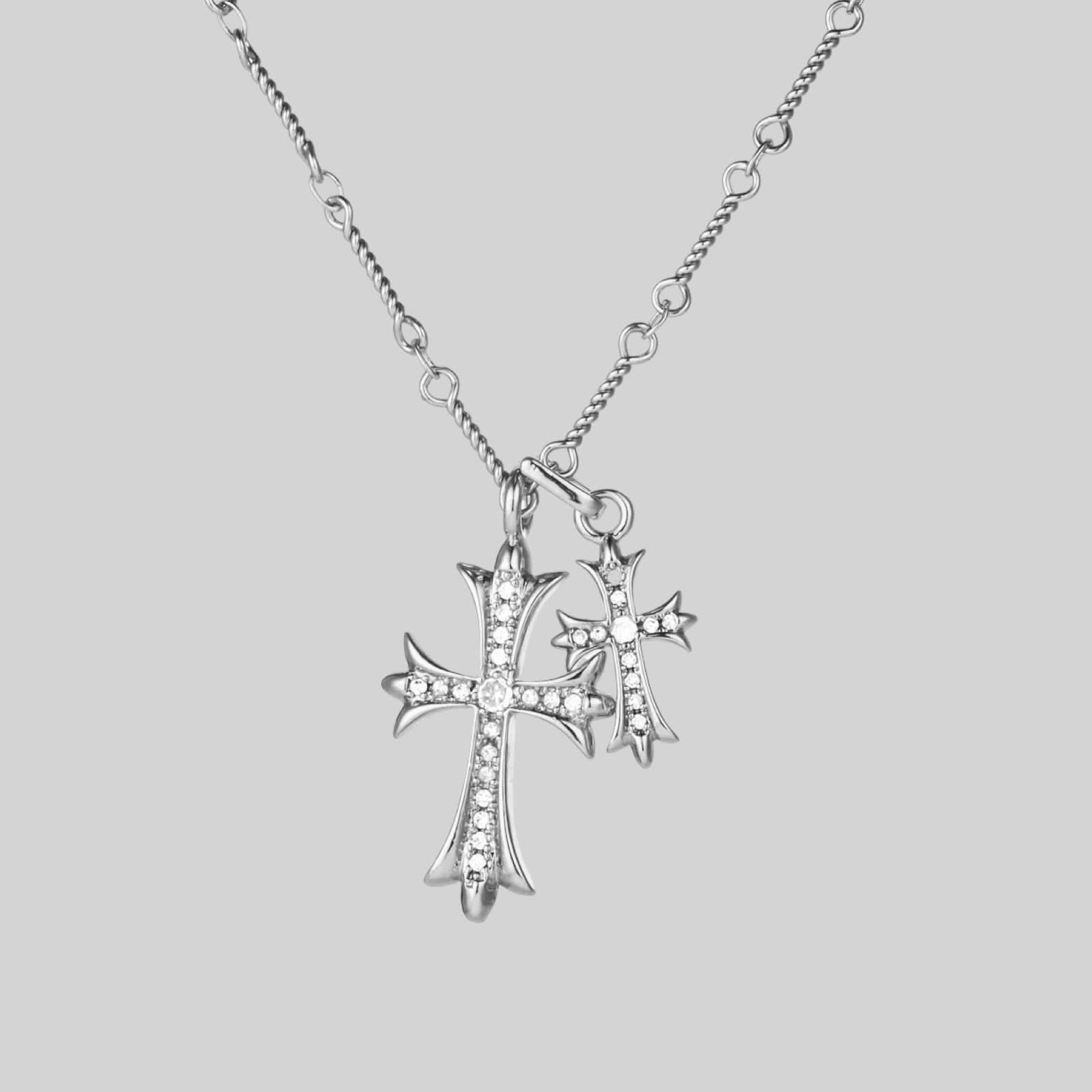 Double Cross Necklace