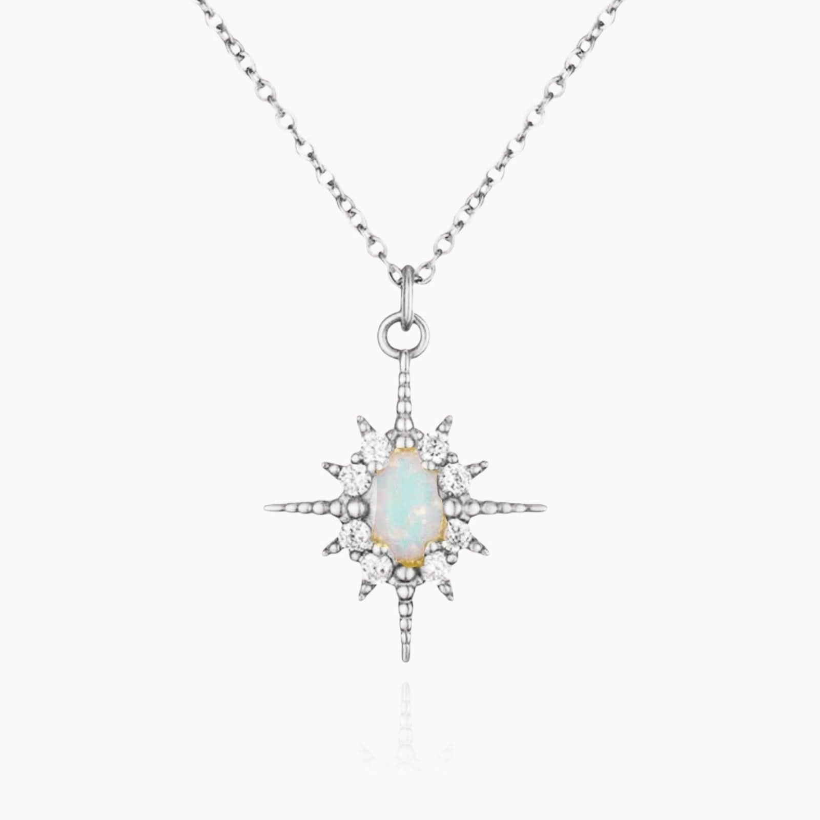 Opal Star Necklace