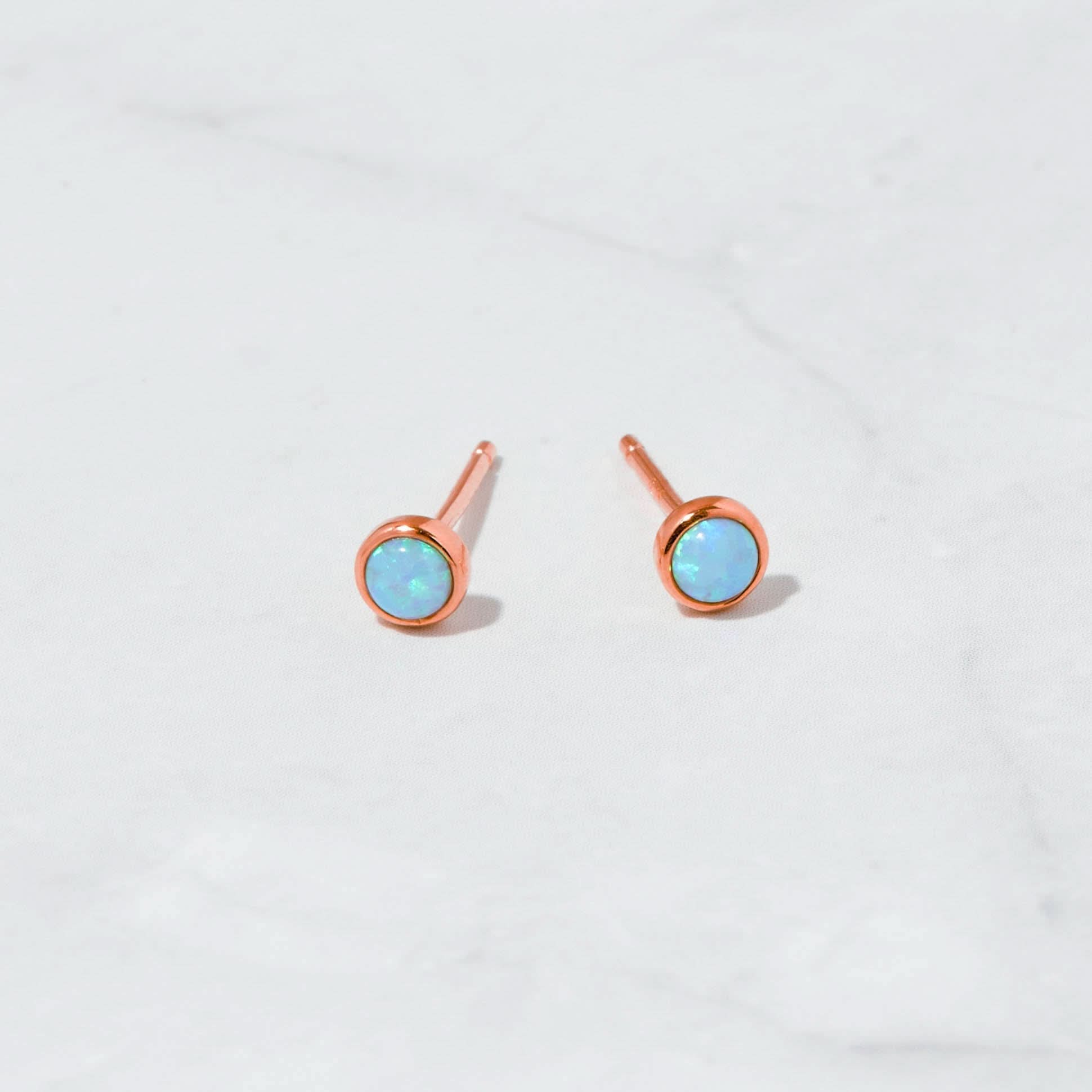 Bezel Set Gemstone Studs