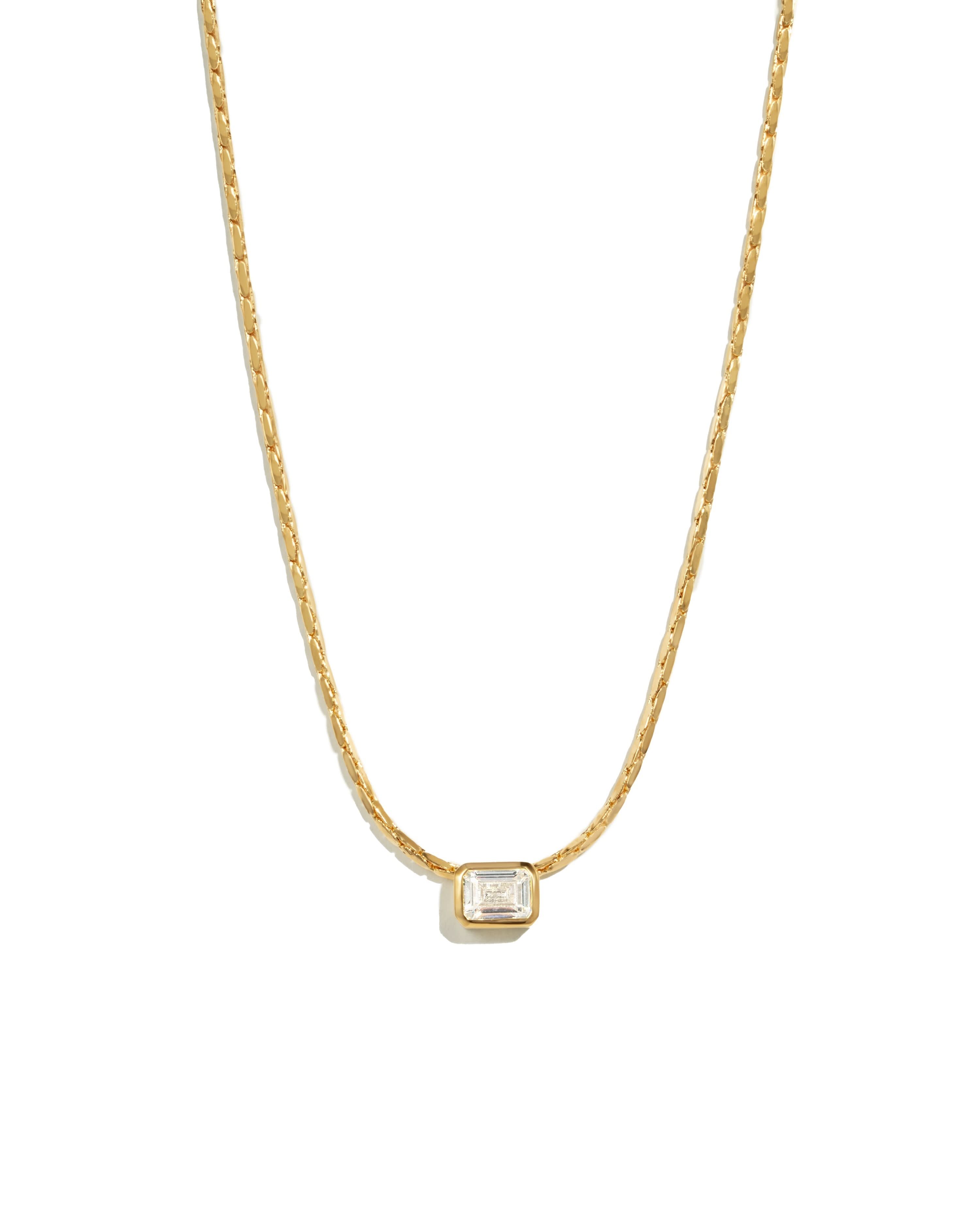 Baguette Bezel Statement Necklace