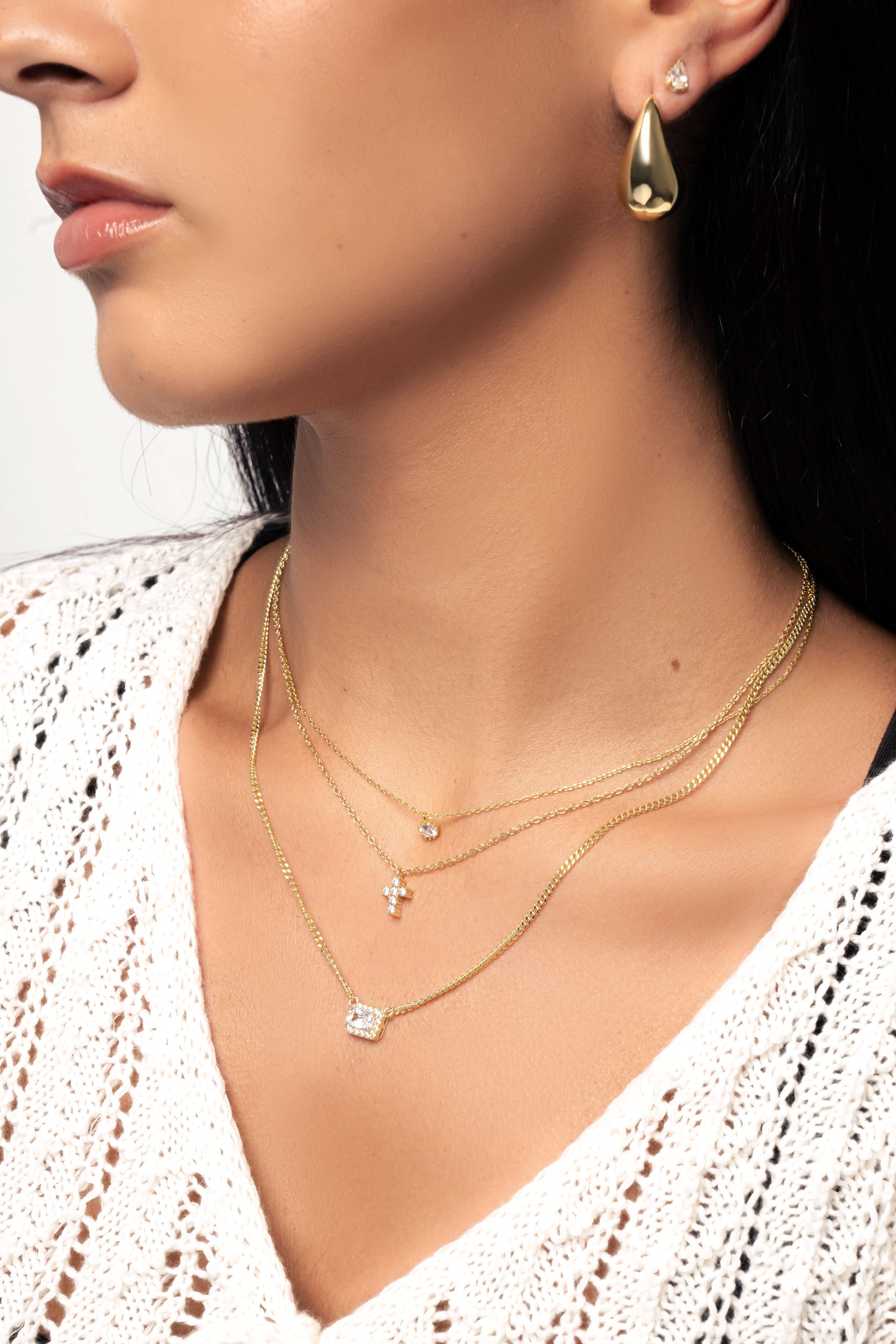 Tiny Bezel Pendant Necklace