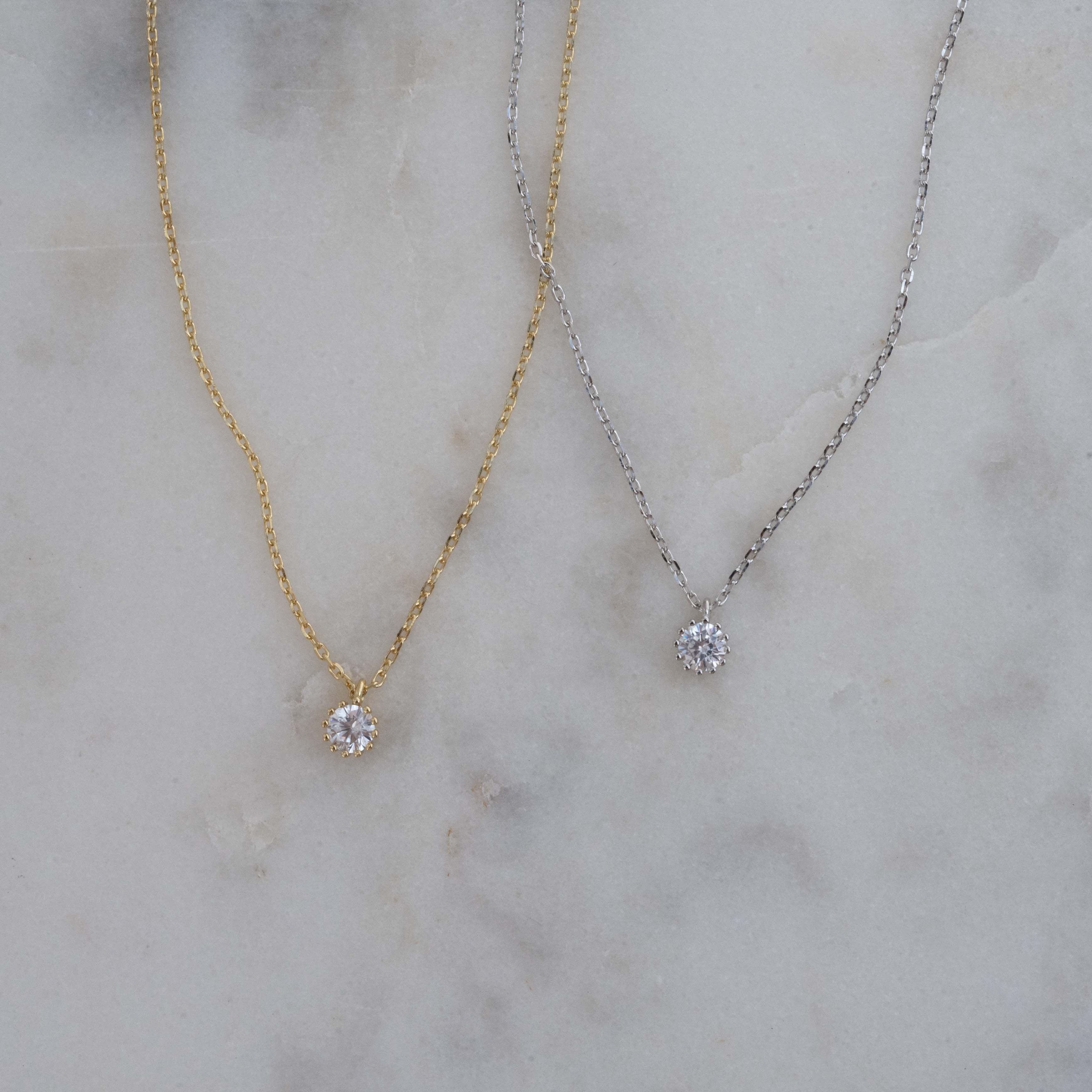 Tiny Bezel Pendant Necklace