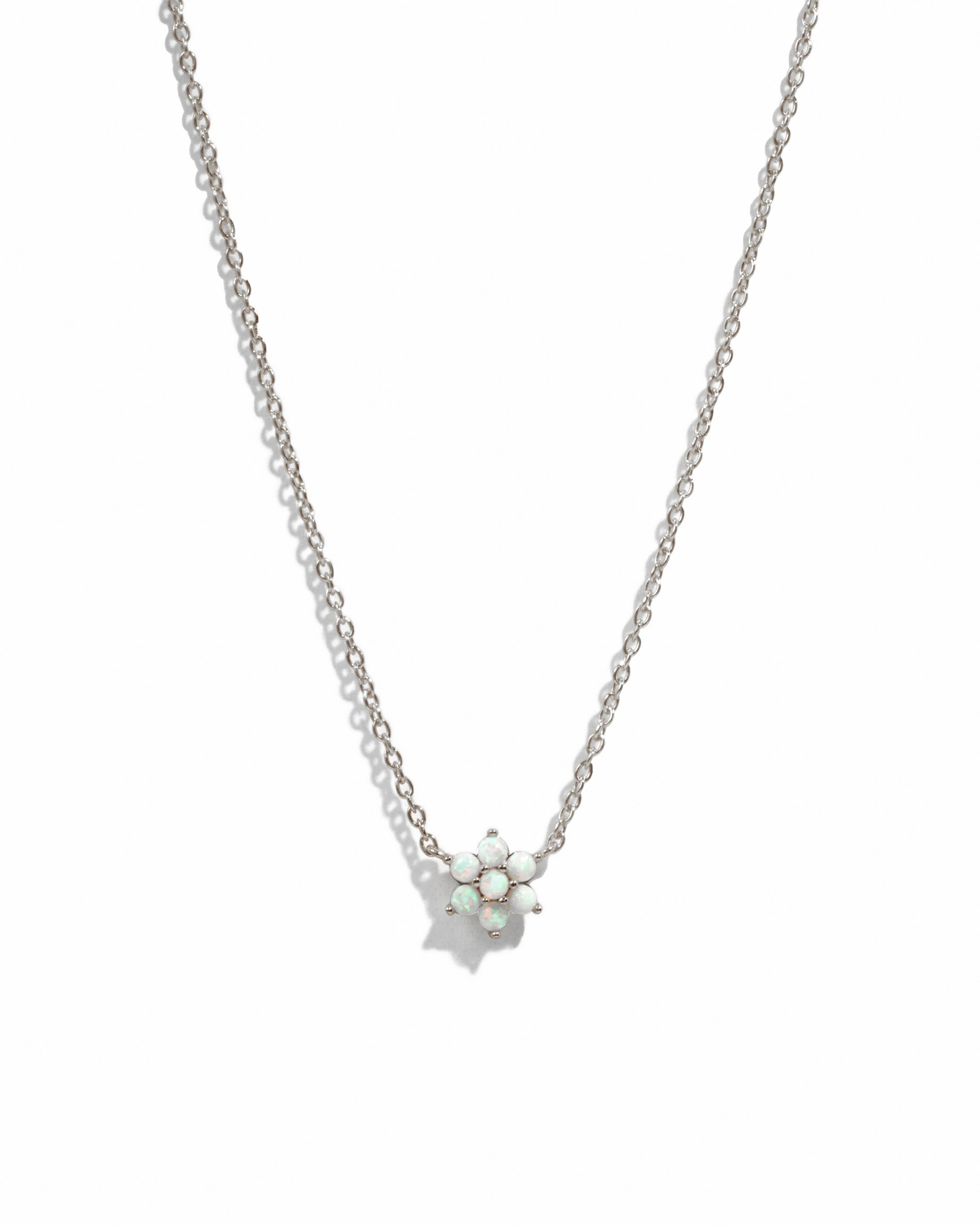 Opal Flower Necklace