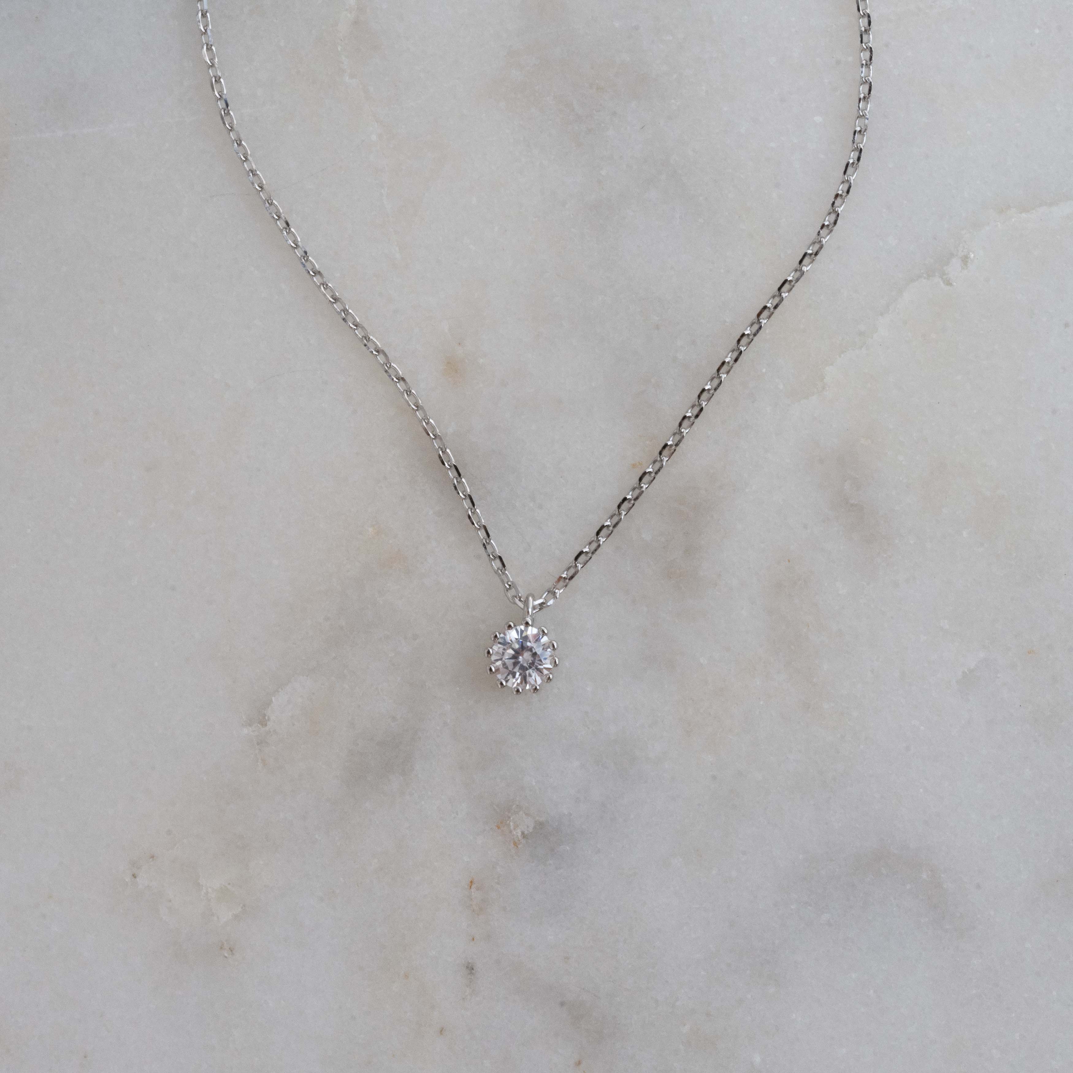 Tiny Bezel Pendant Necklace
