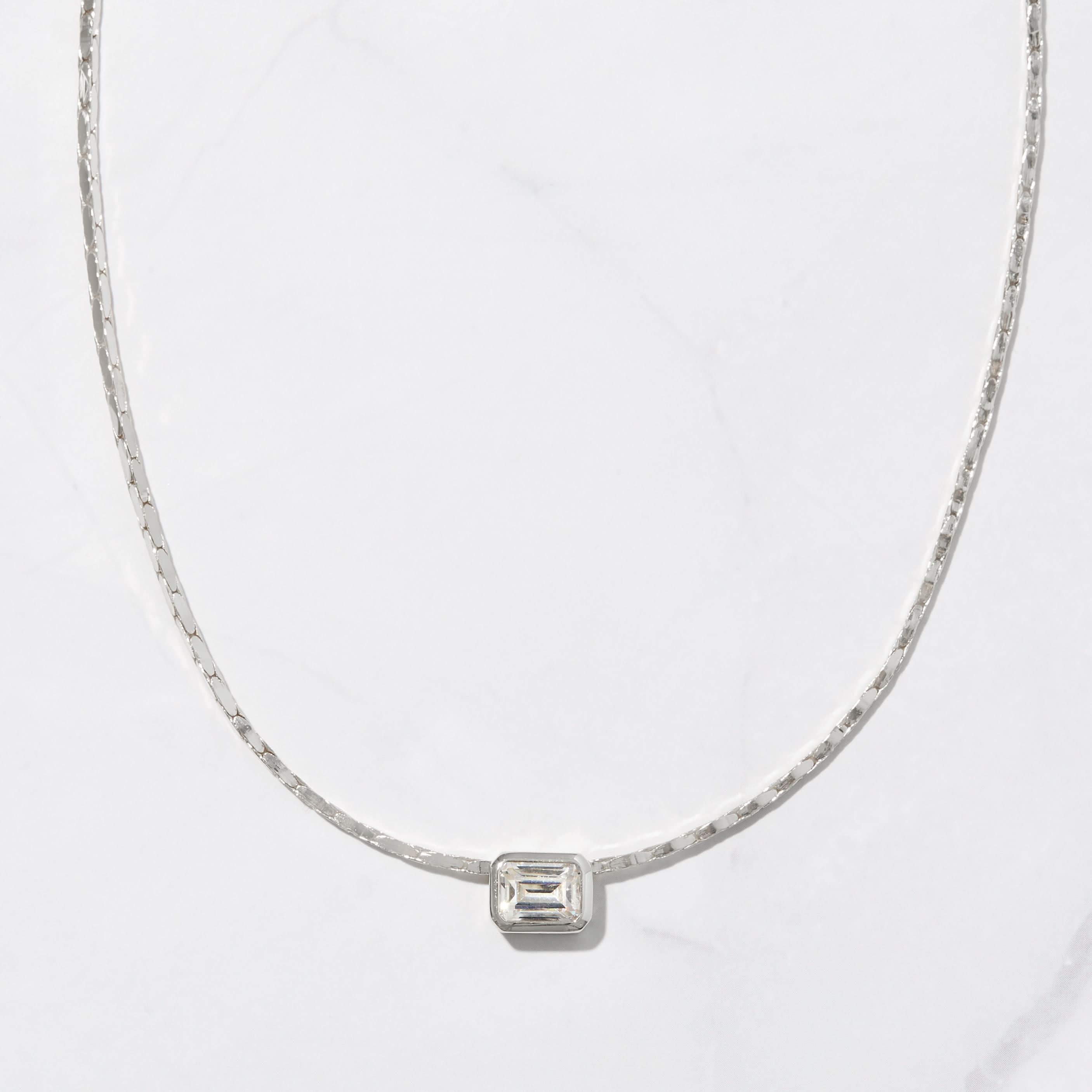 Baguette Bezel Statement Necklace