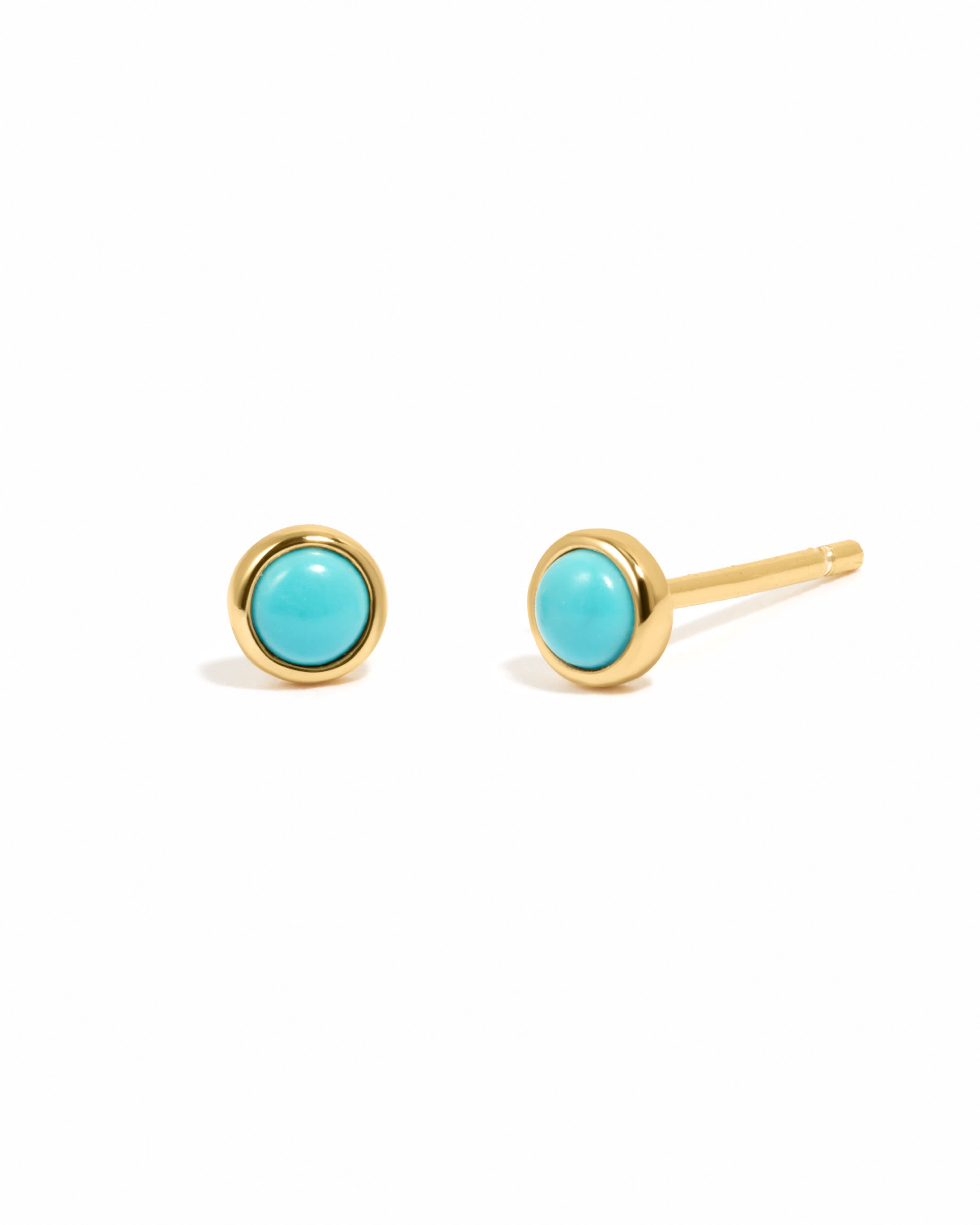 Bezel Set Gemstone Studs