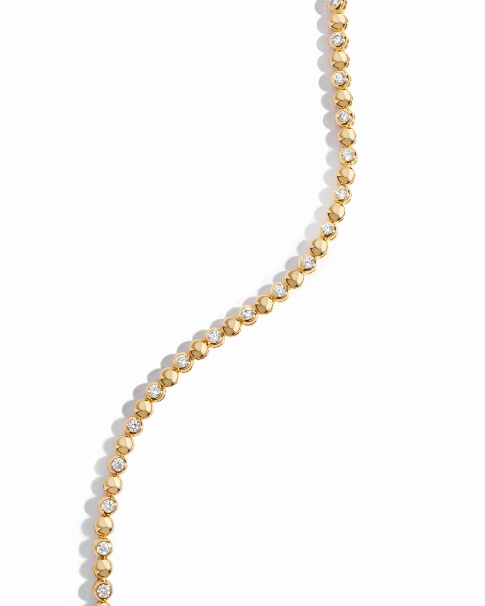 Bead & Bezel Tennis Bracelet