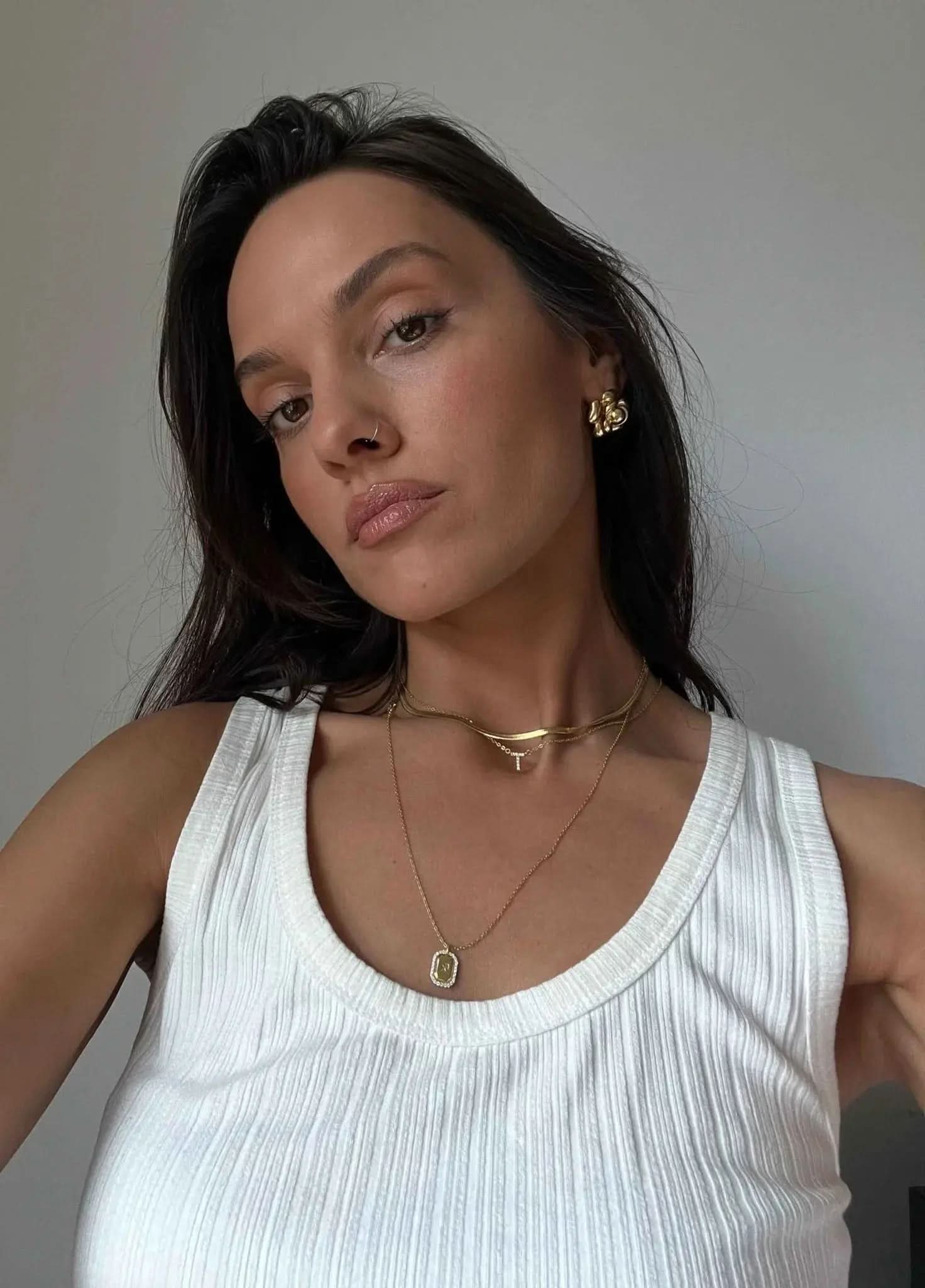 Elen Earrings – Gold Floral Studs