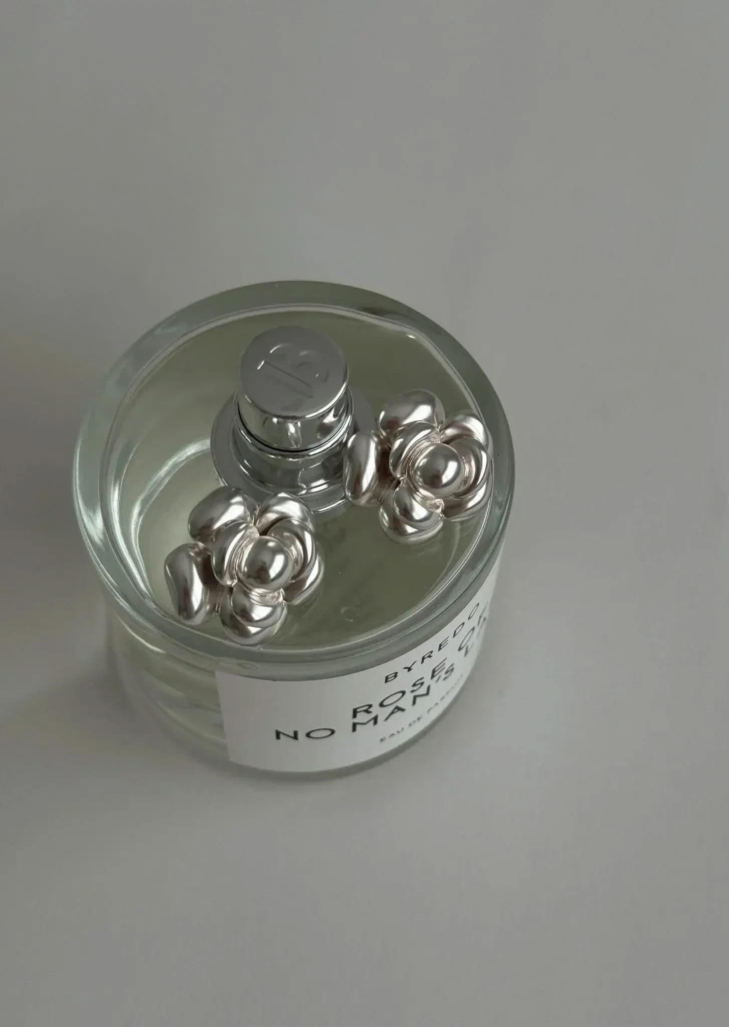 Elen Earrings – Silver Floral