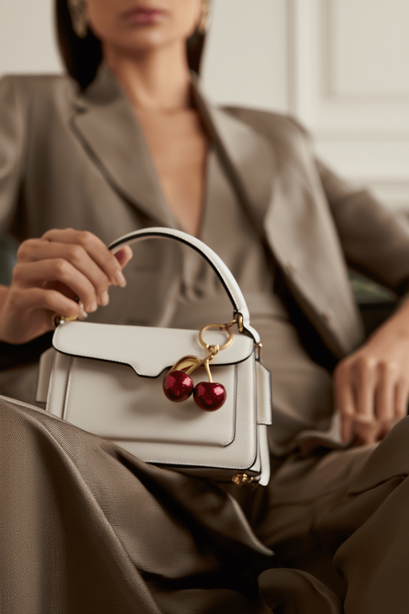 "Cherry" bag charm