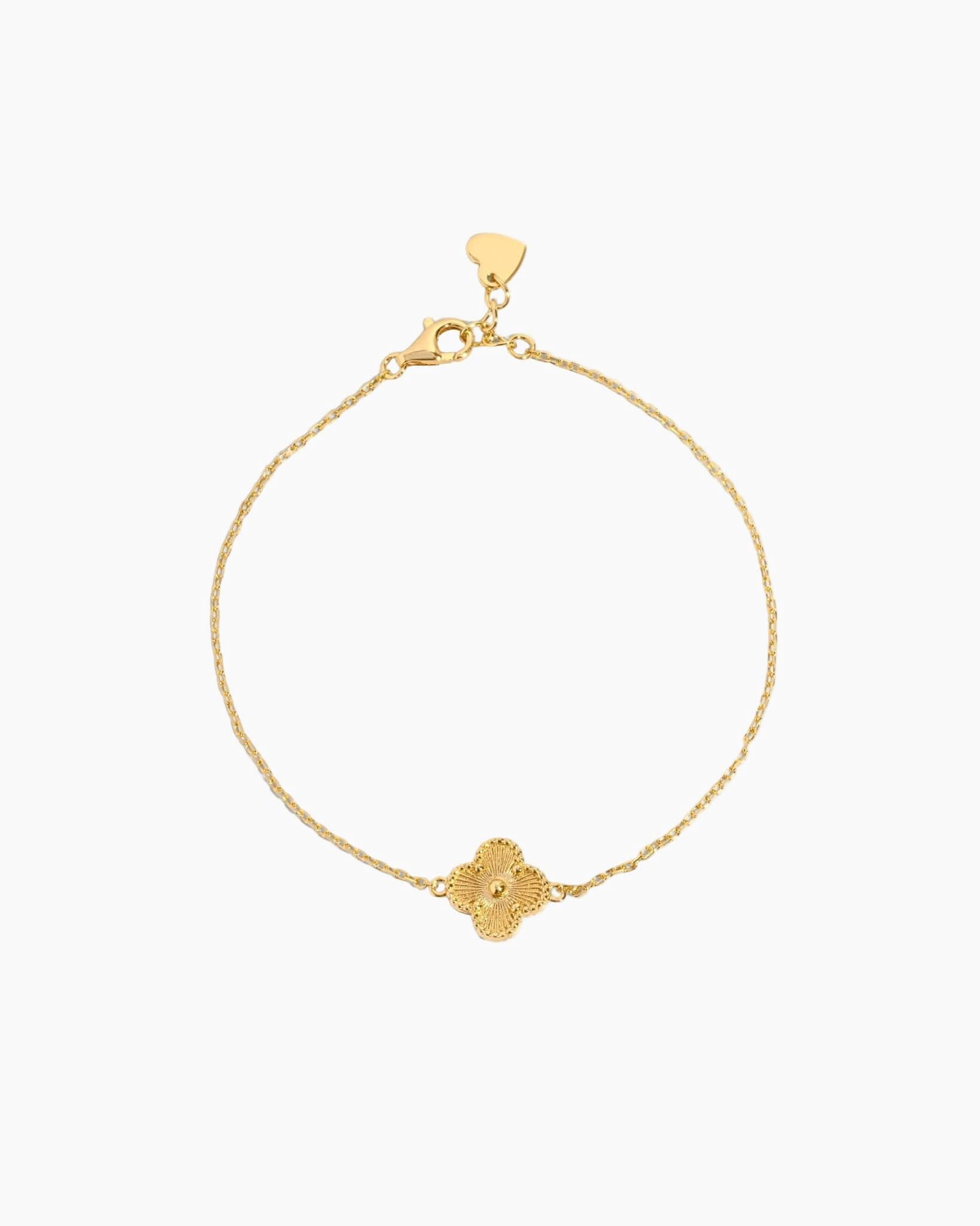 Dahlia Single Four Leaf Clover Bracelet