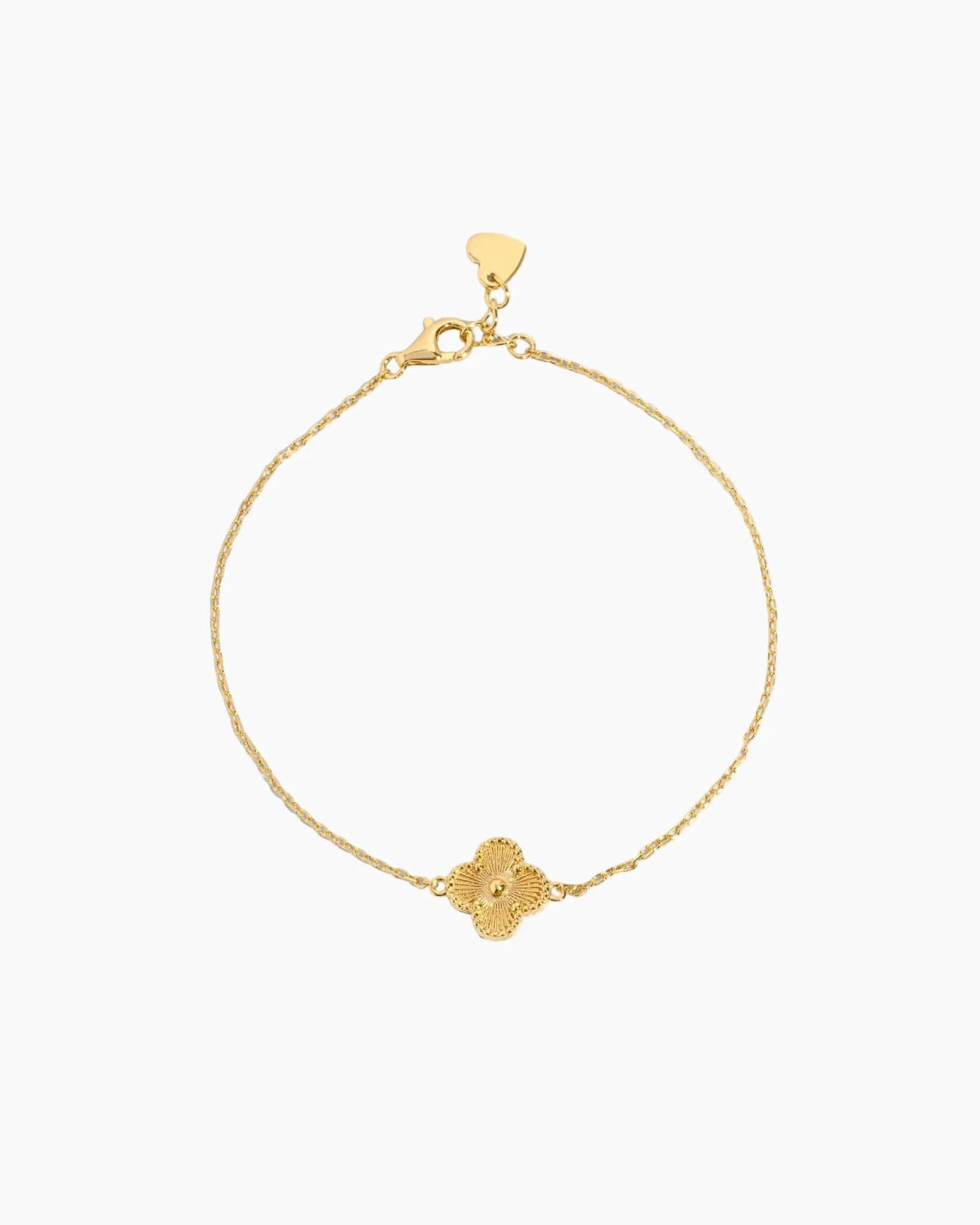 Dahlia Single Four Leaf Clover Bracelet