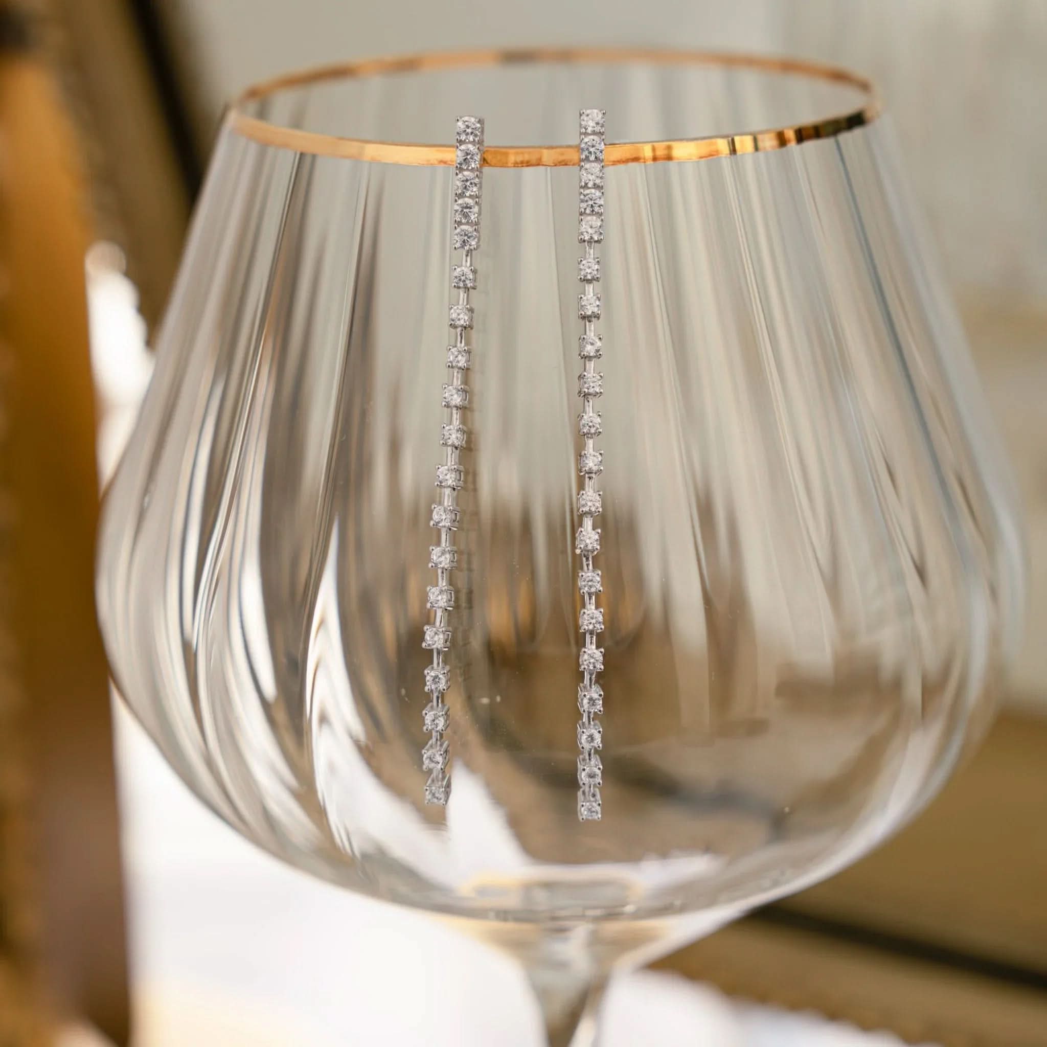 Diamond Line Earrings