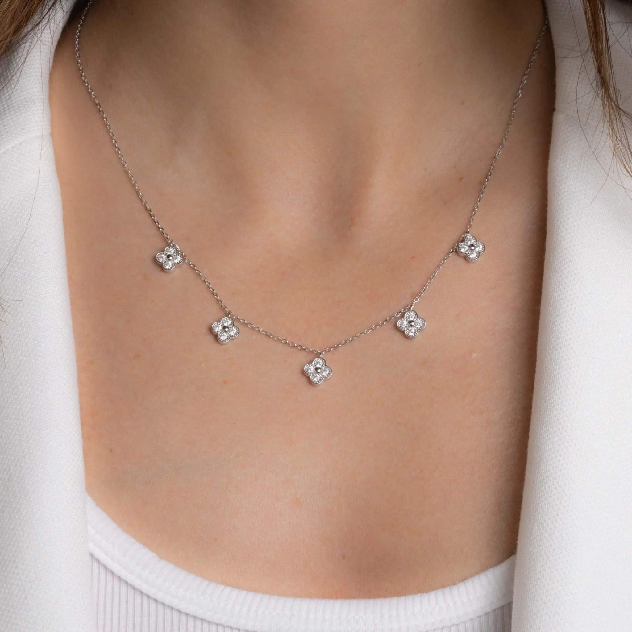 Four Leaf Clover Charm Necklace