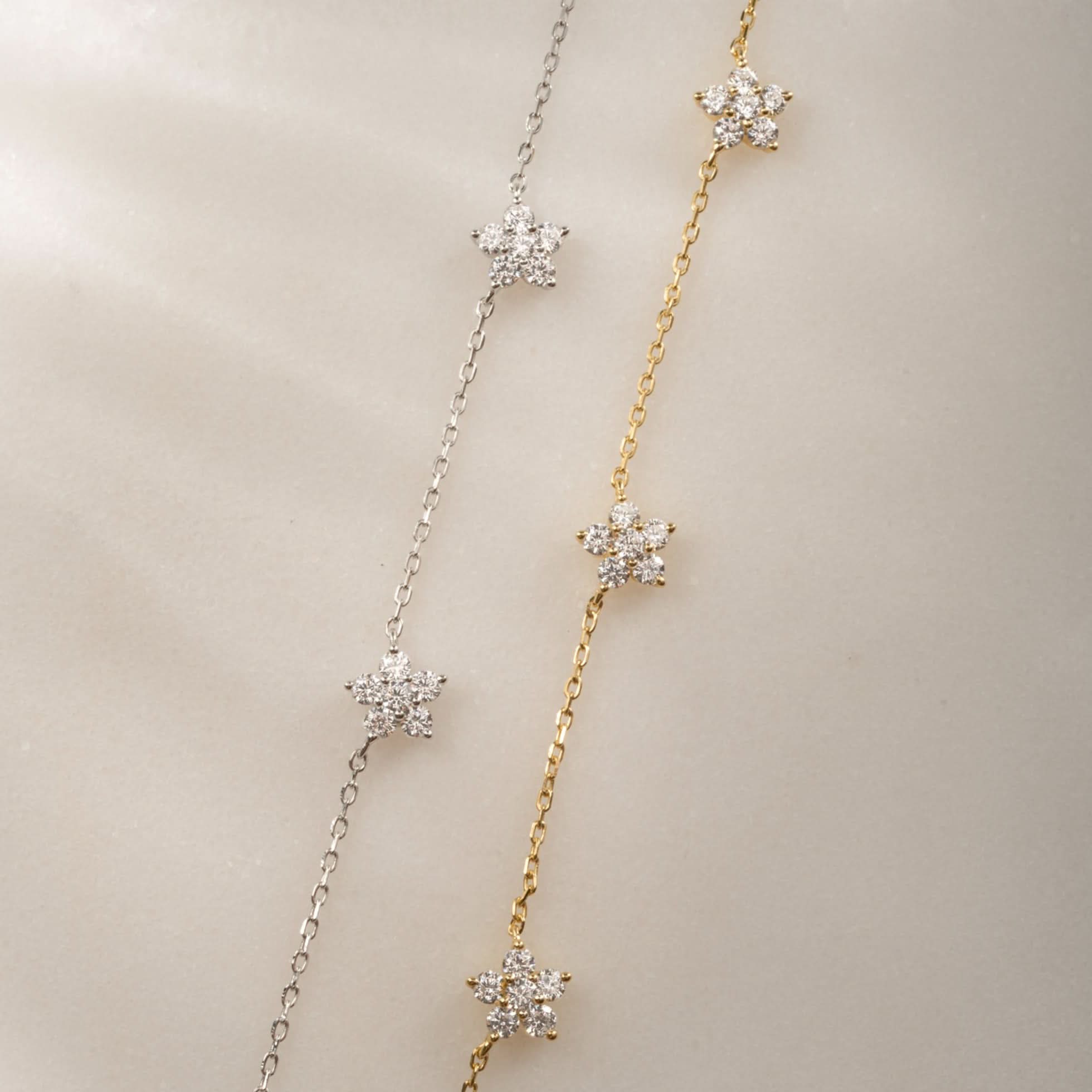 Diamond Flower Necklace