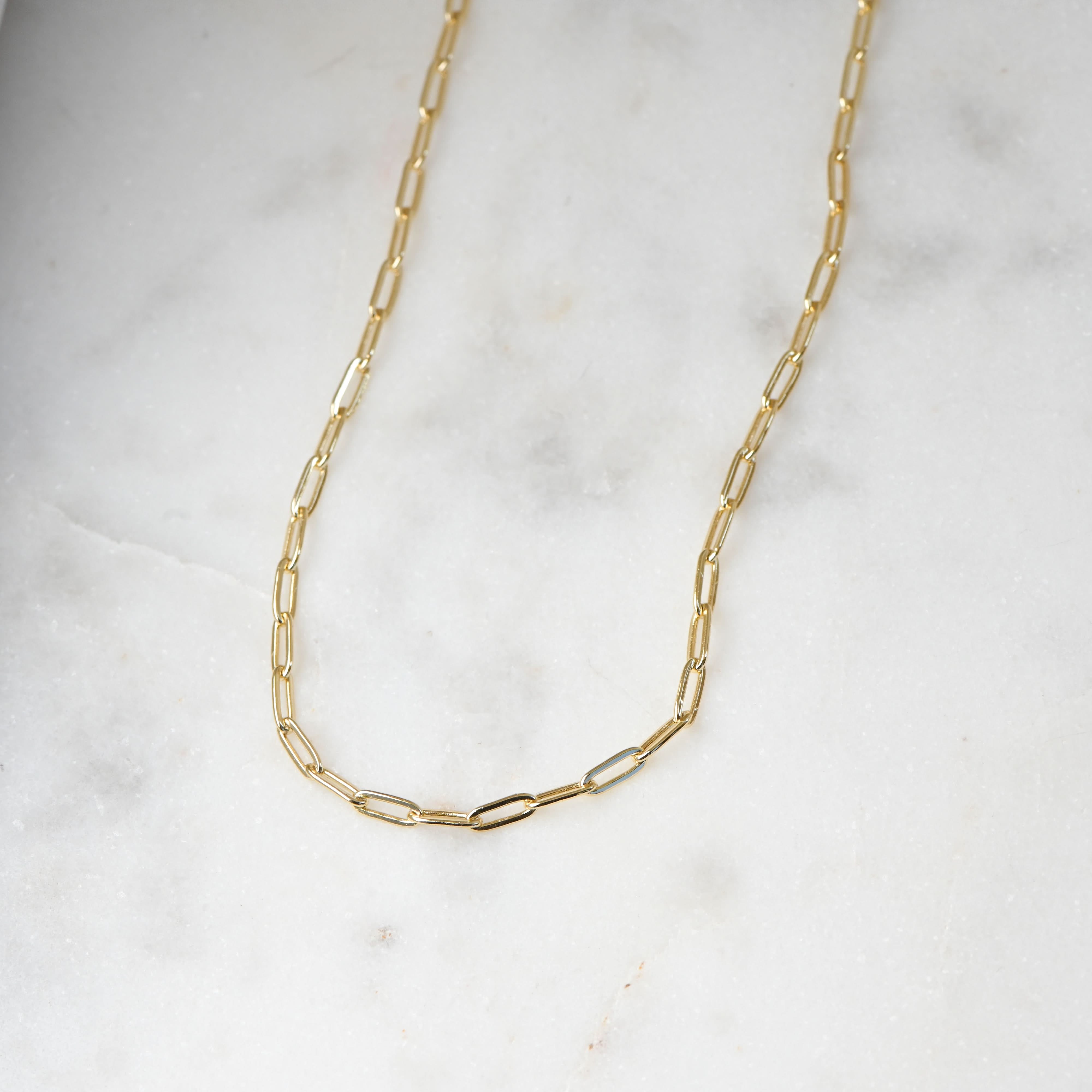 Tiny Link Paperclip Necklace