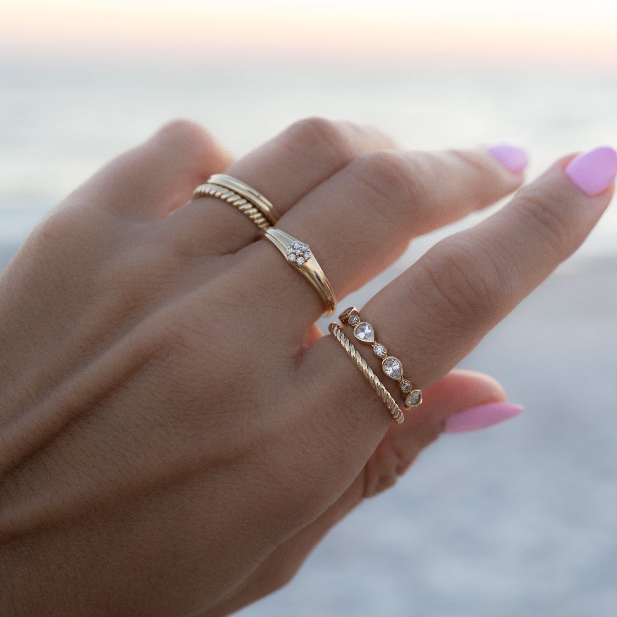Pear Stacking Ring