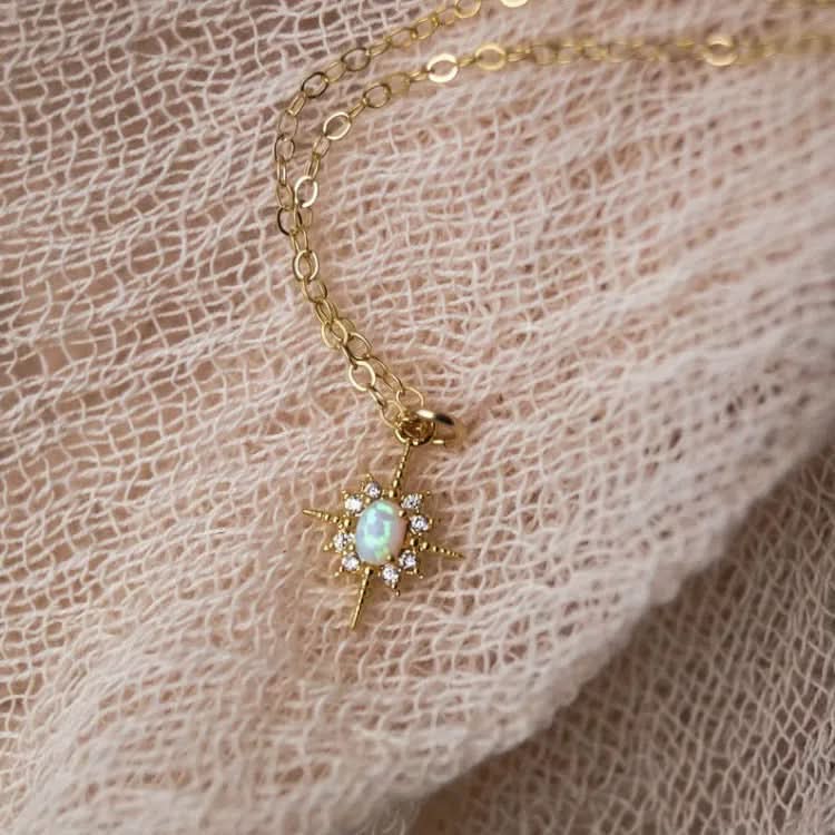 Opal Star Necklace
