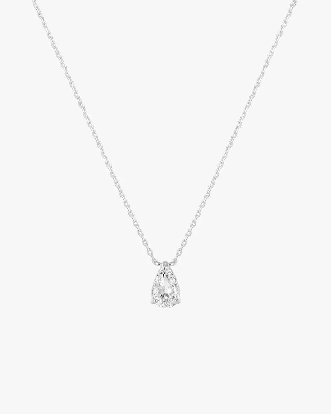 Iriss Necklace Pear - Silver