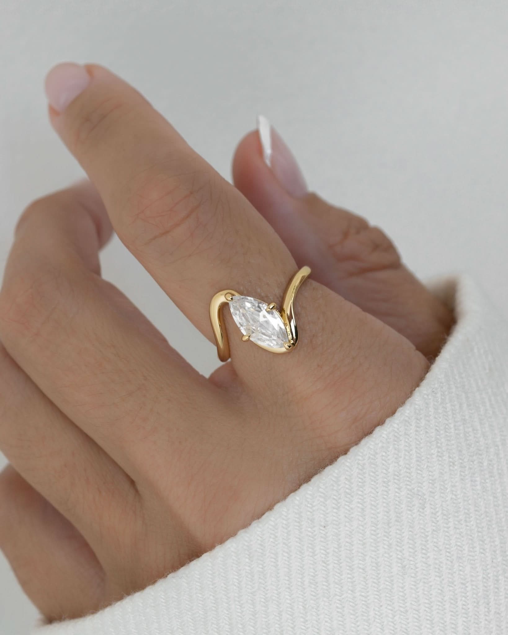 Marquise Swirl Ring