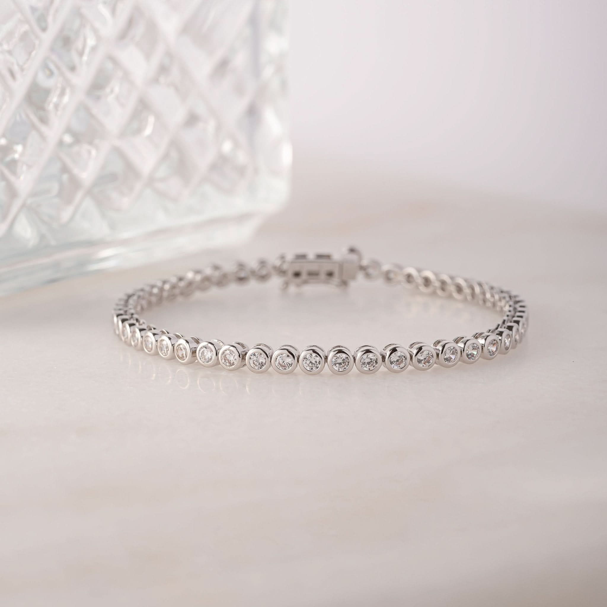 Mini Round Bezel Tennis Bracelet