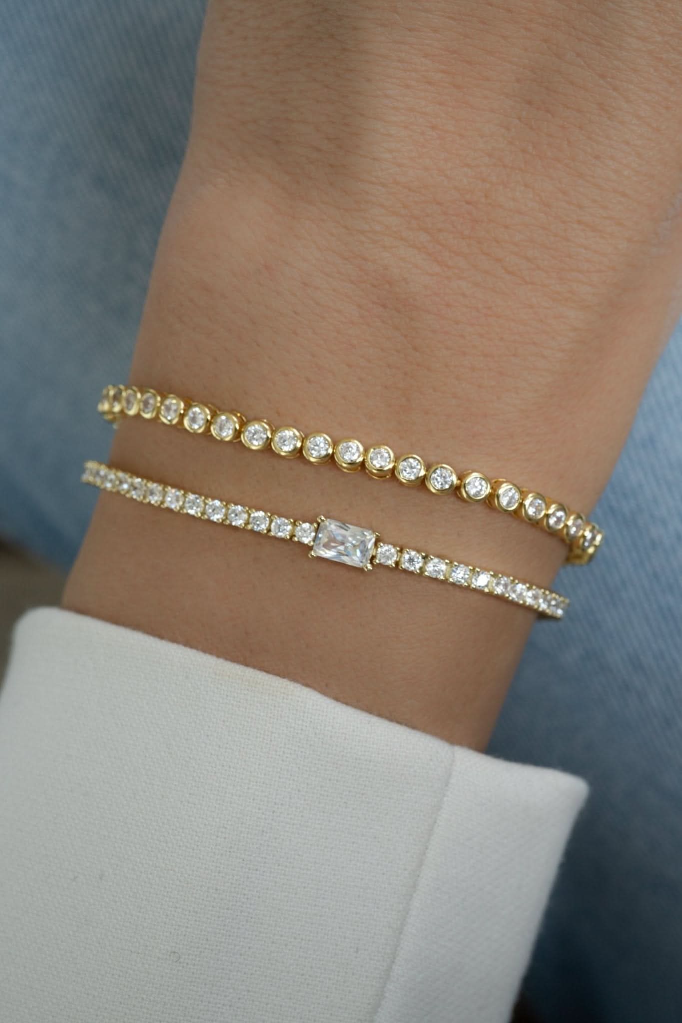 Mini Round Bezel Tennis Bracelet