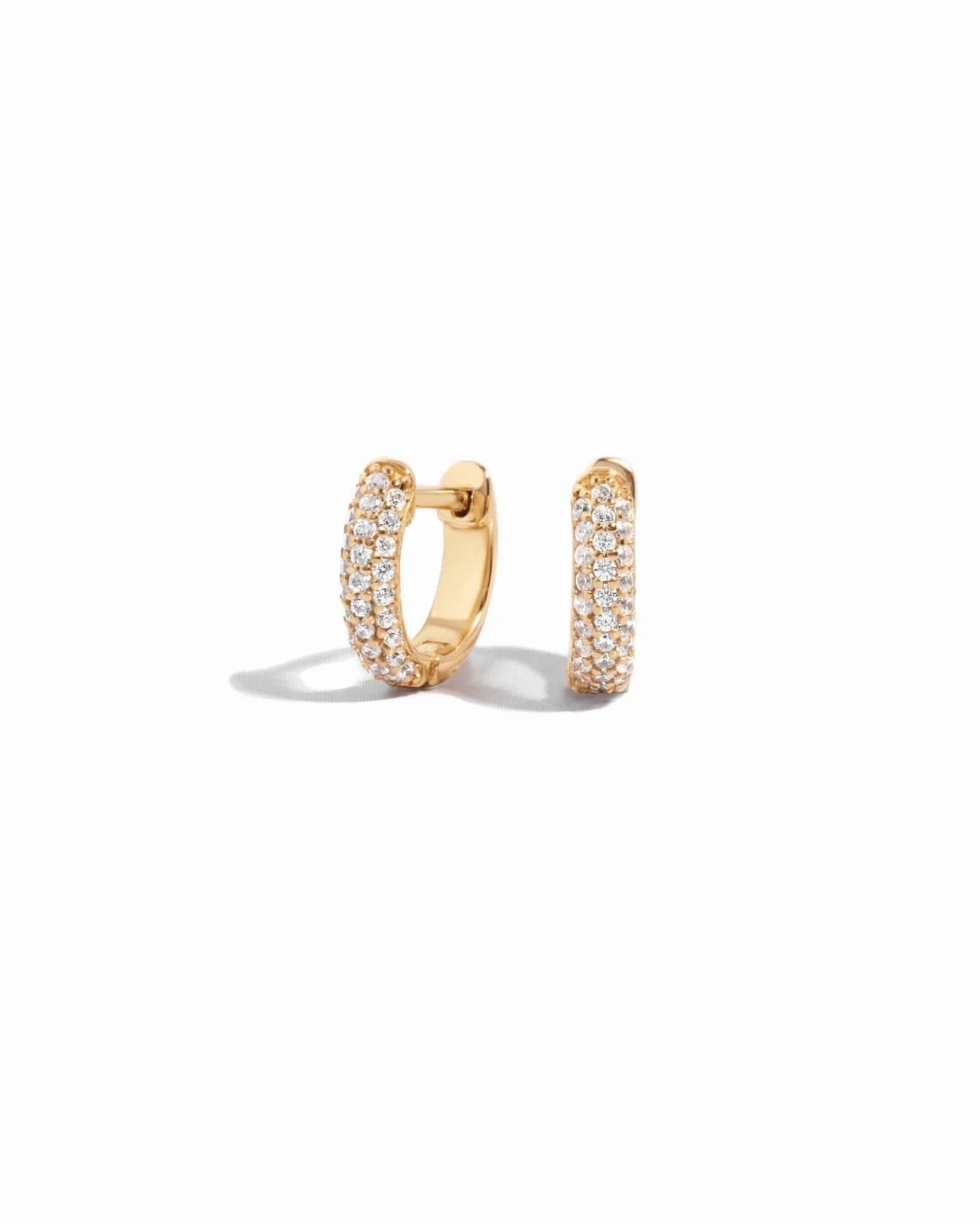 Pavé Huggie Earrings