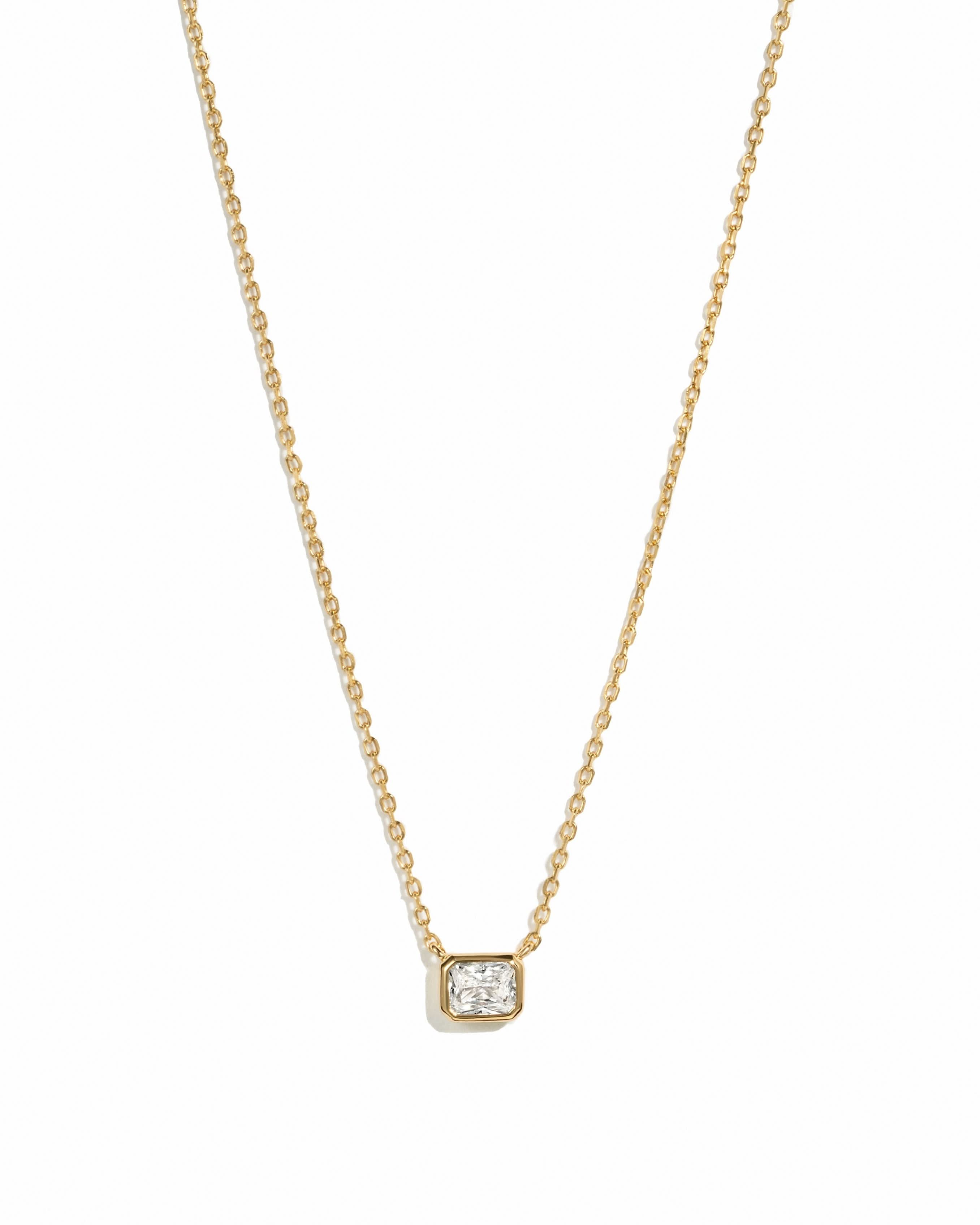 Radiant Bezel Necklace