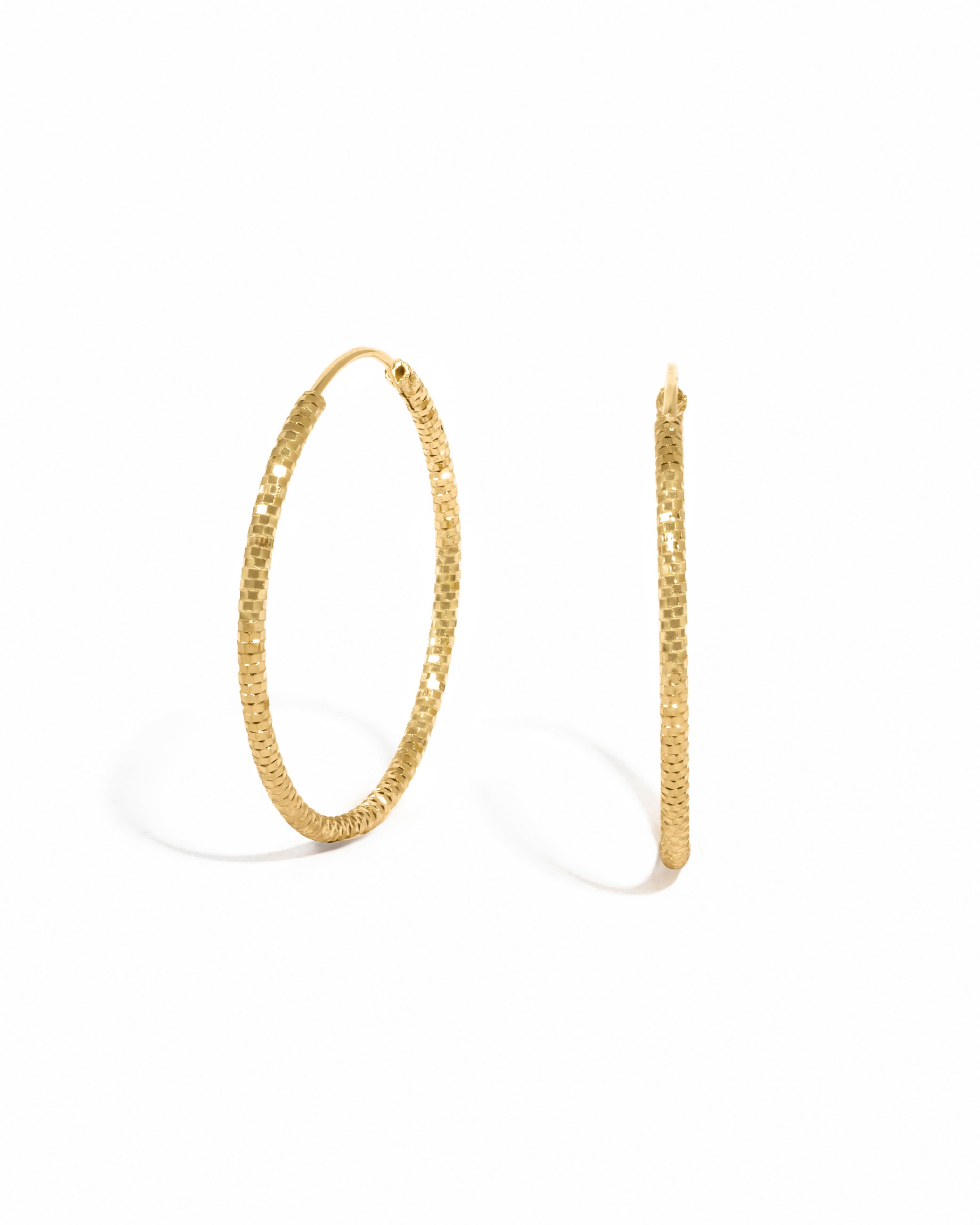 Diamond Cut Hoops