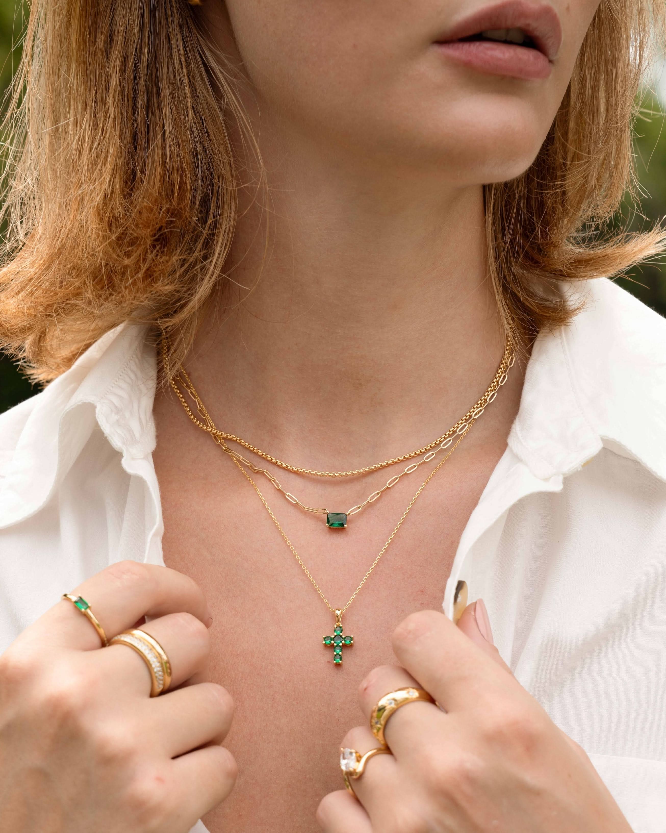 Rounded Box Chain Necklace