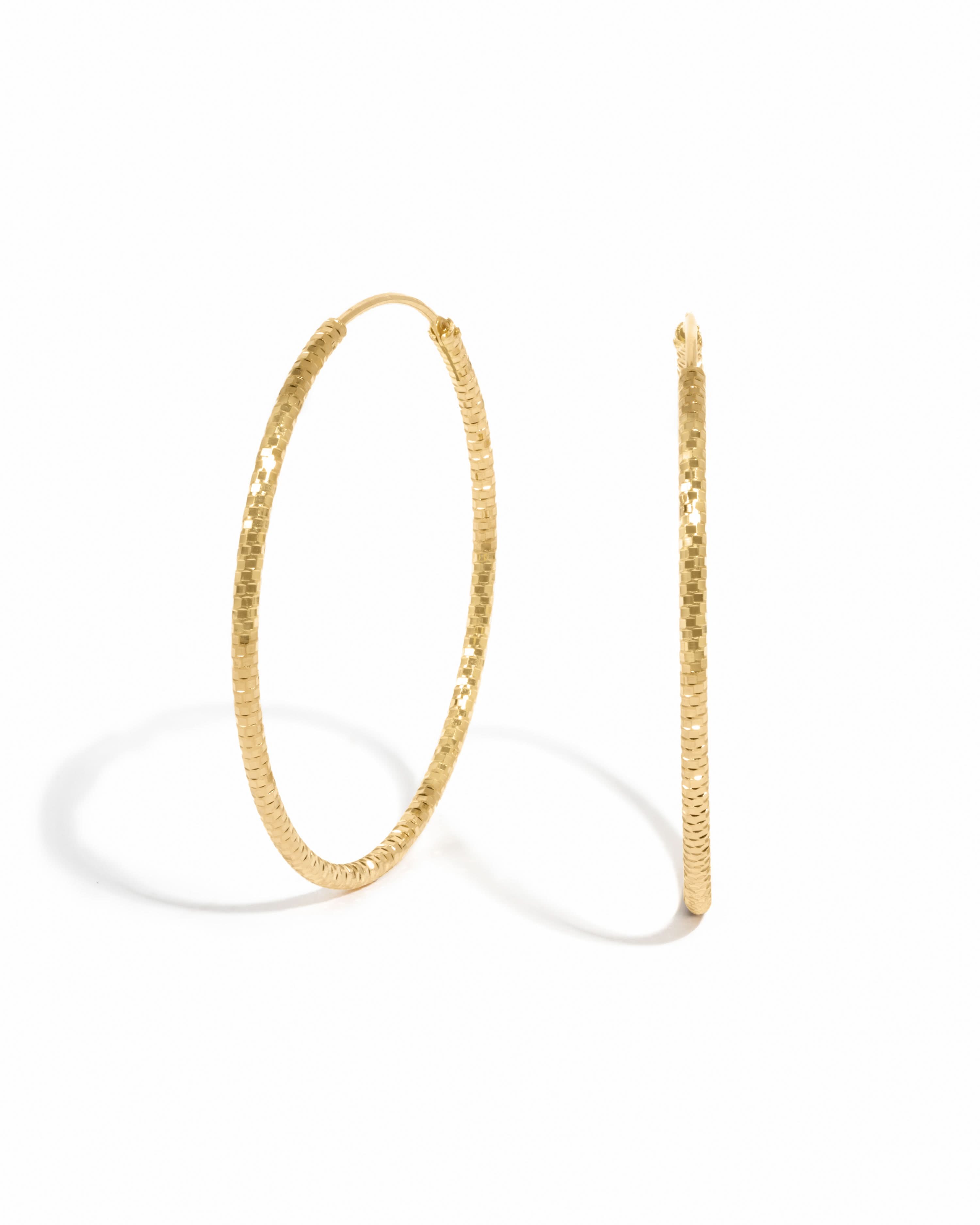 Diamond Cut Hoops