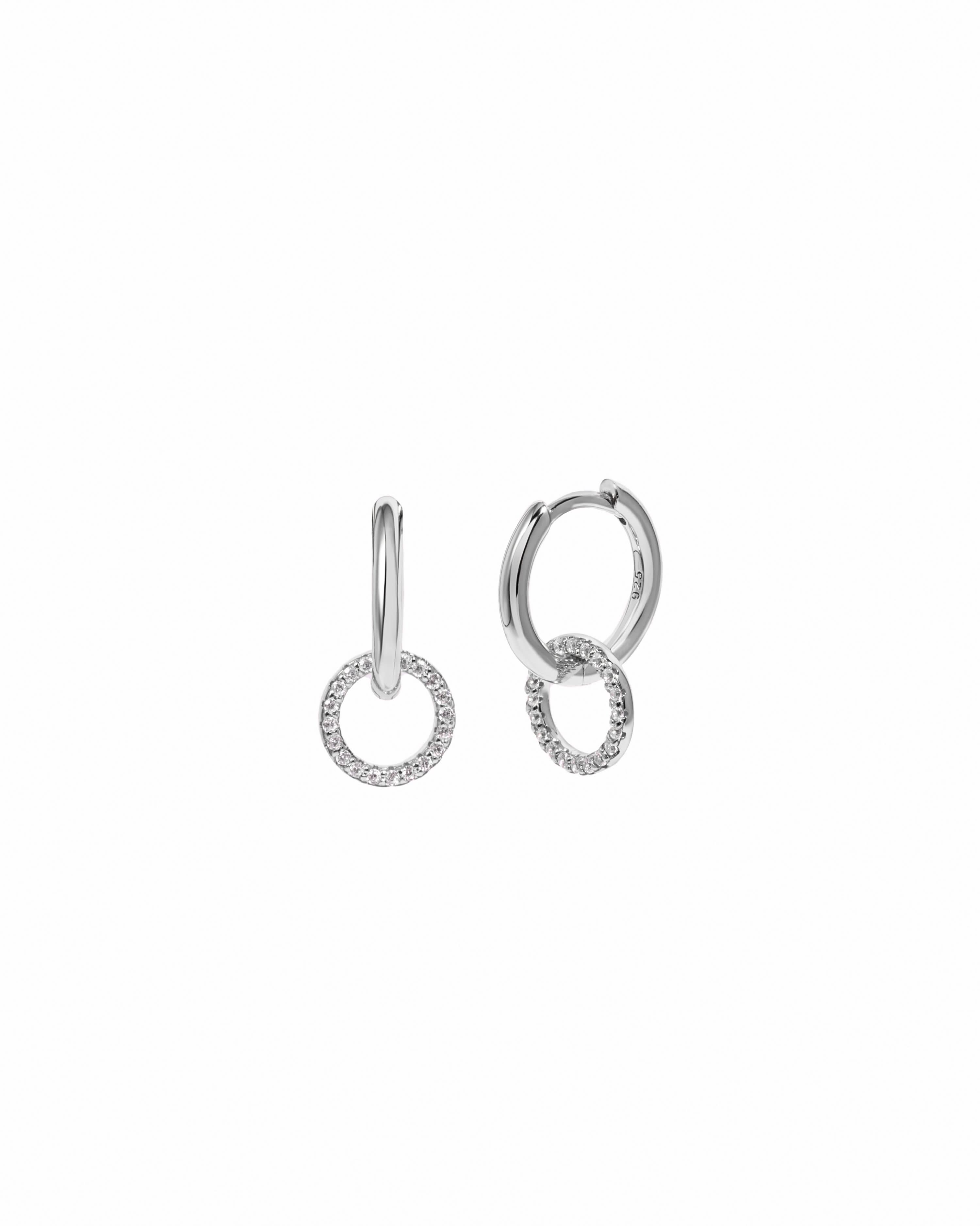 Circle Charm Hoops