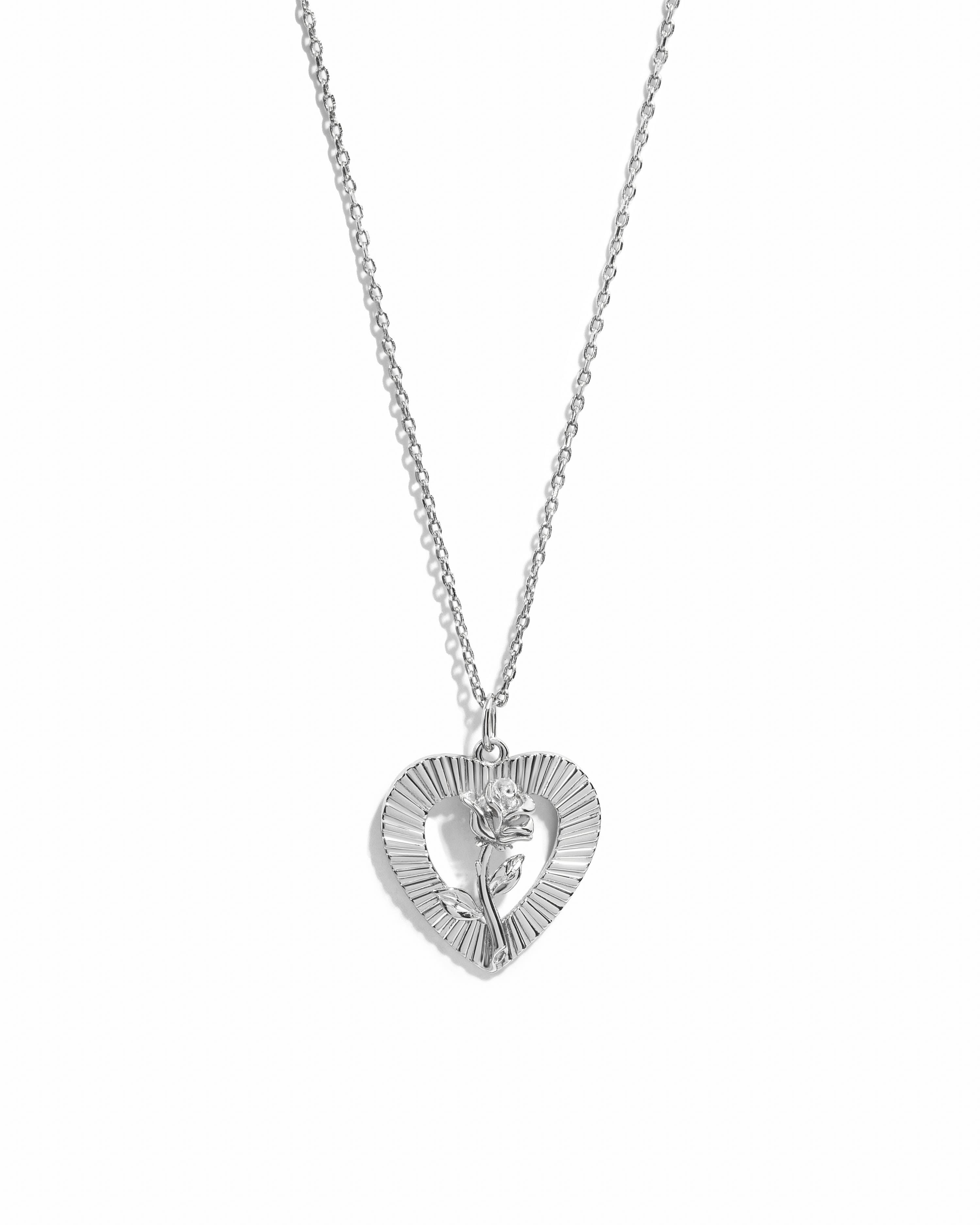 Heart Rose Necklace