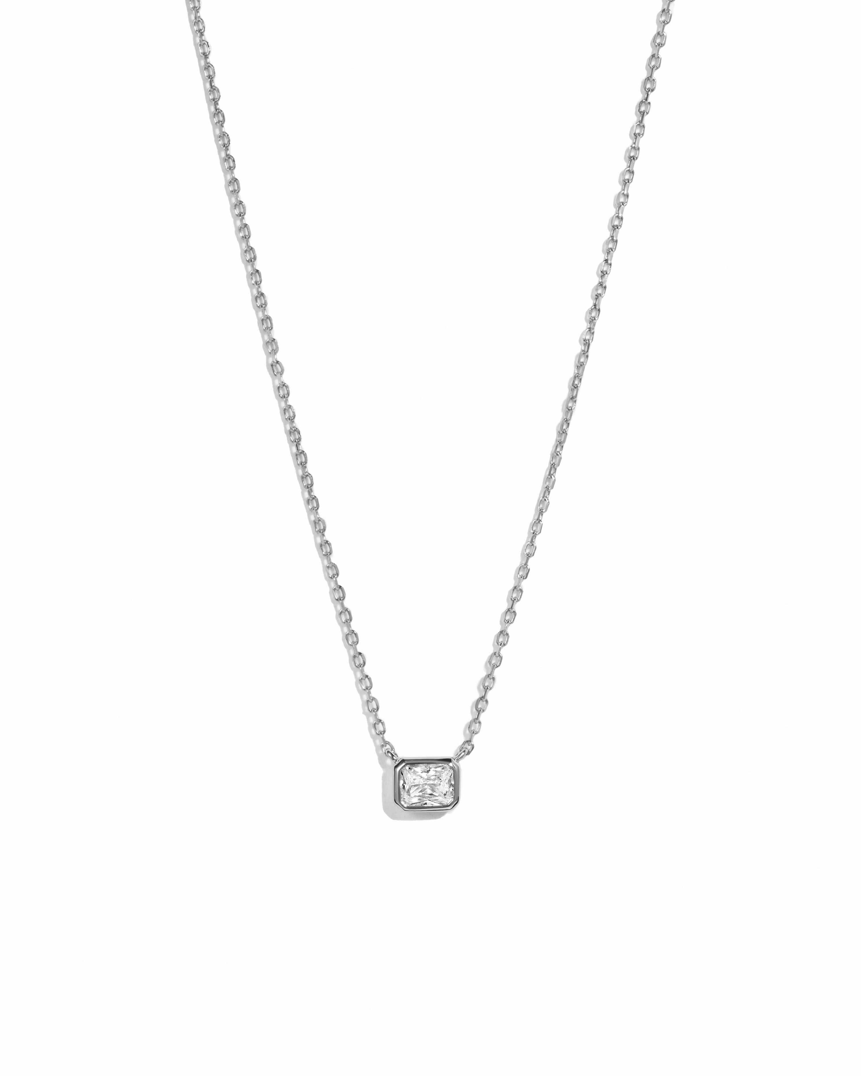 Radiant Bezel Necklace