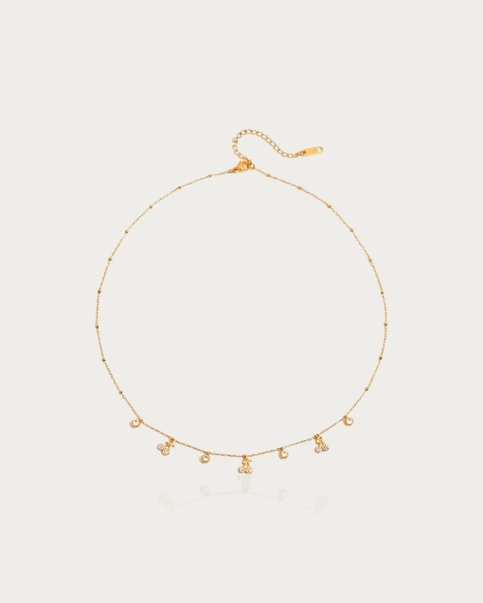Dainty Cherry Charms Necklace