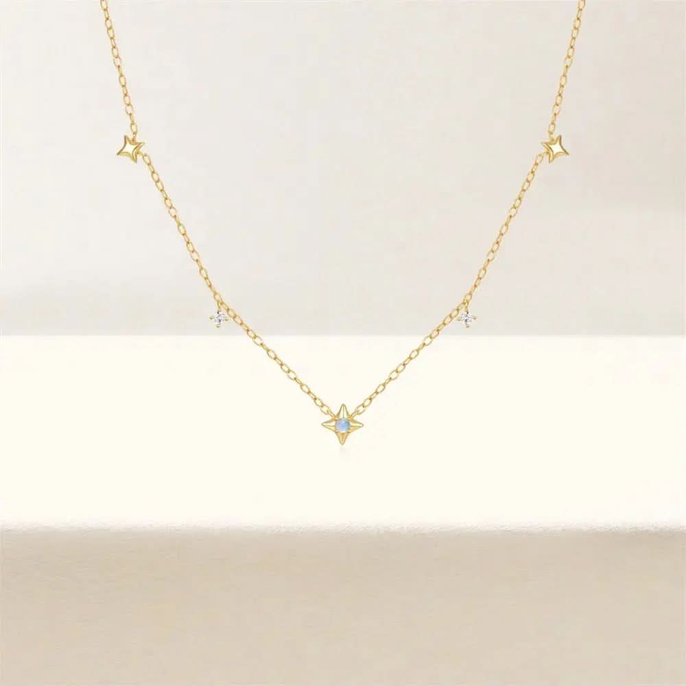 Dainty Necklace with Stars