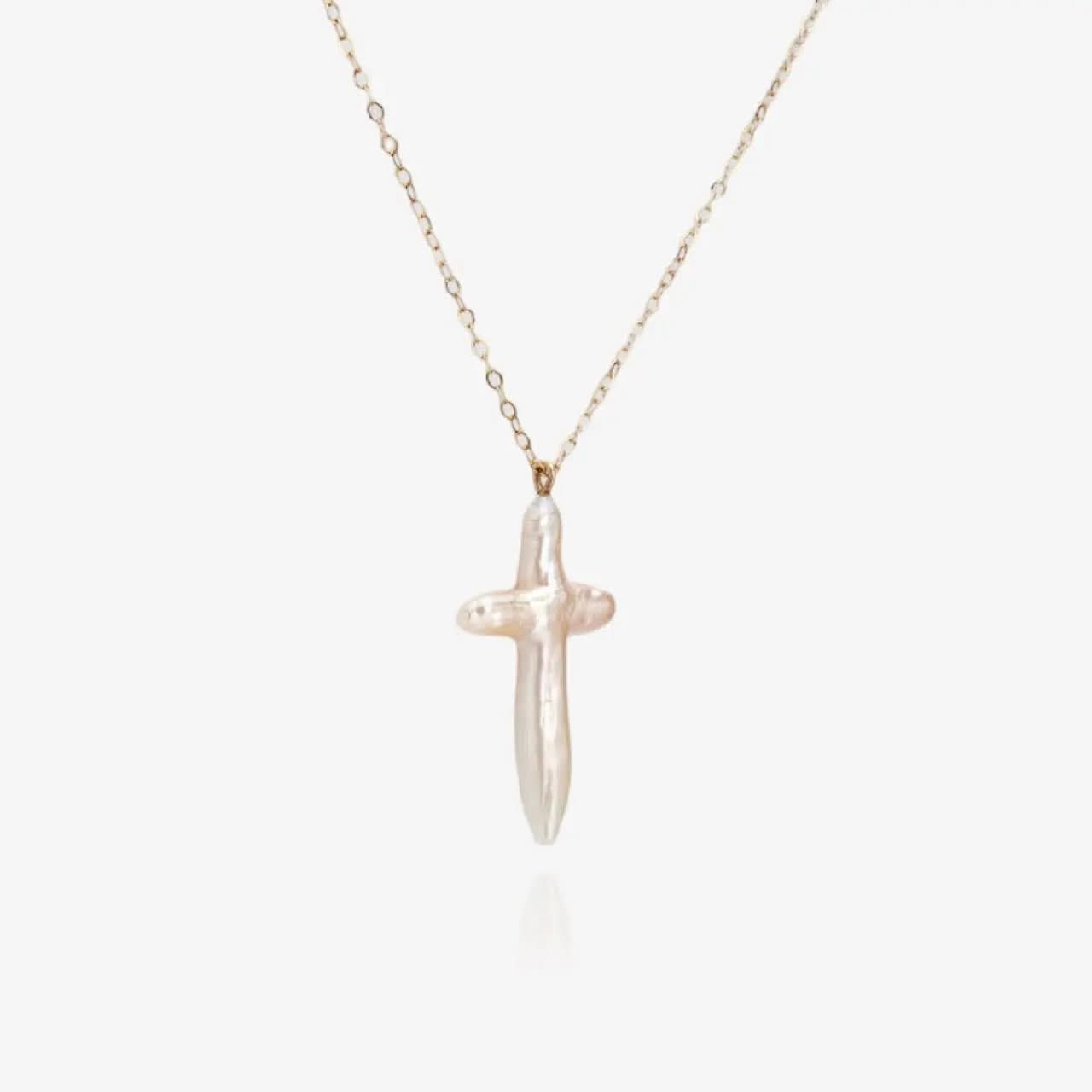 Baroque Pearl Cross